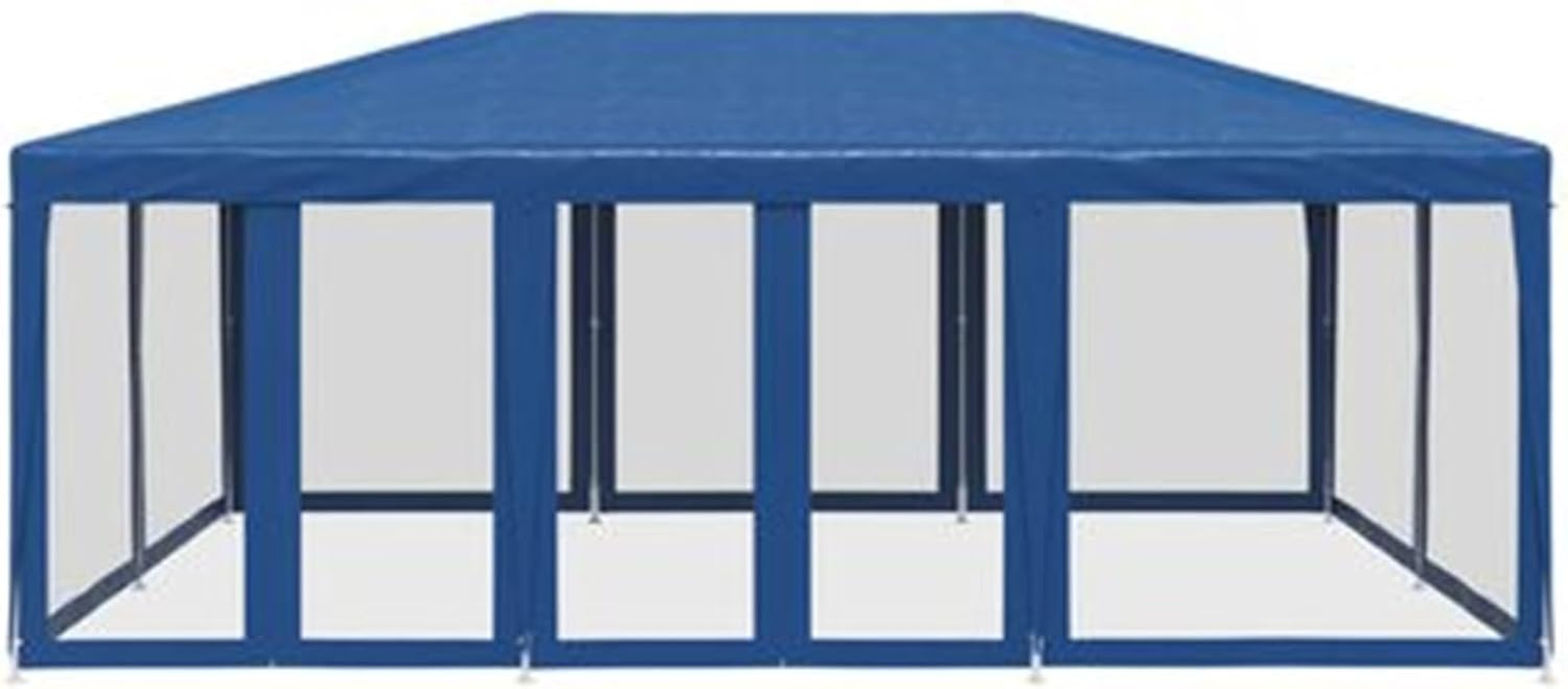 6X4M Marquee Gazebo, Camping Tent Wedding Gazebos Garden Shed 10 Mesh Sidewalls Outdoor Party Canopy Water Resistant and UV Patio Carport Car, Blue image number 4