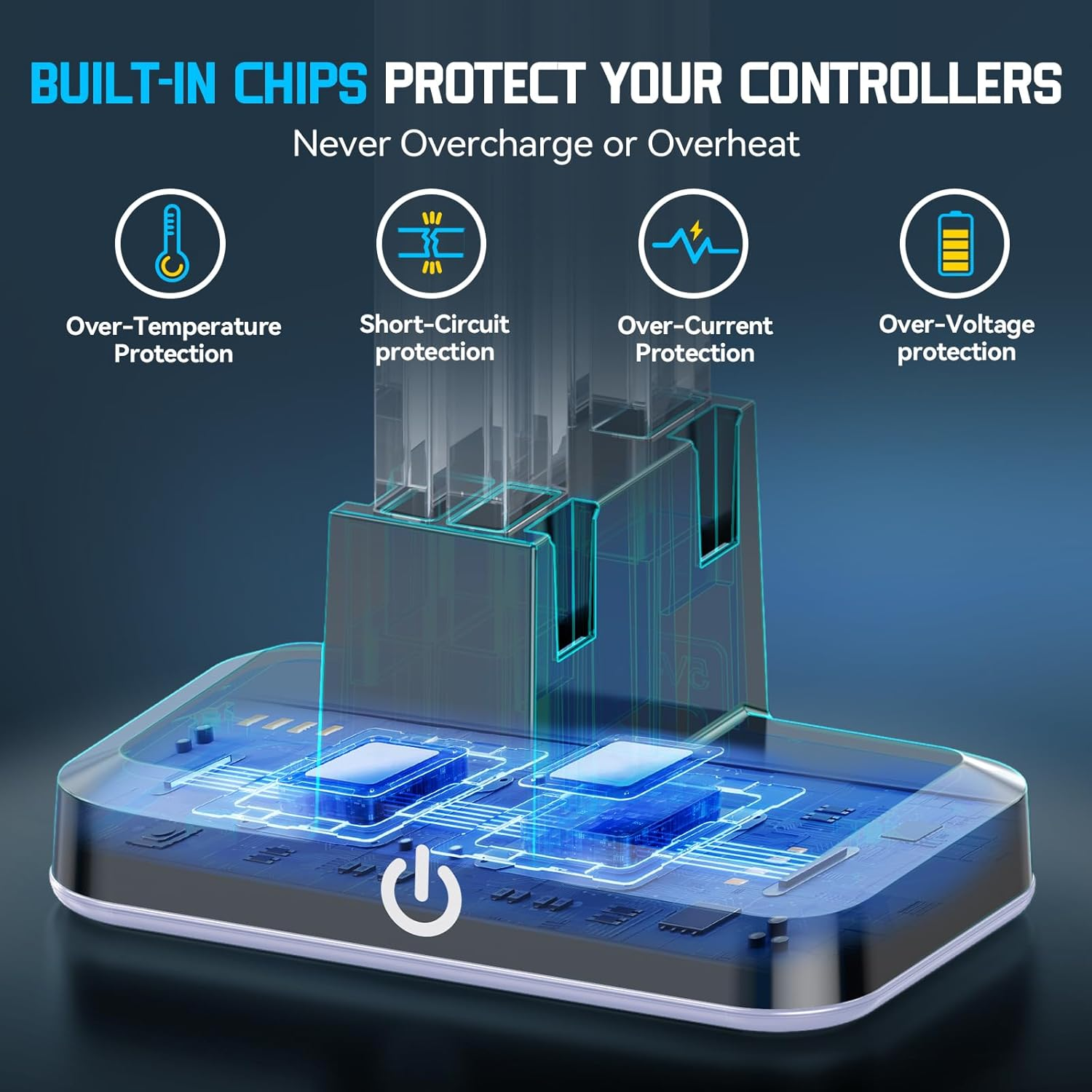 Kosker Switch Controller Charger for 4 Joycons with 9 RGB Light Modes, Joy Con Charger Dock for Switch Joycon & Switch OLED Joycon, Switch Charging Dock Station with LED Indicators (Not for Joycon 2) image number 5