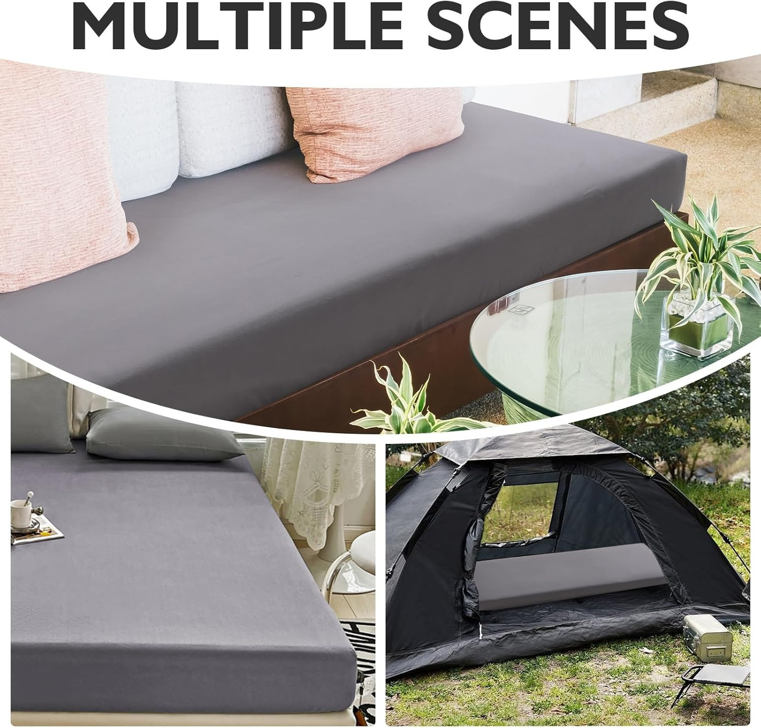 Cot Sheets 31" X 75", 2 Pack Cot Size Sheet Fitted for Narrow Twin Mattress/Rvs Bunk/Guest Beds/Army Cots/Trifold Mattress/Travel Size Mattress, Ultra Soft & Breathable Camper RV Bunk Bed Sheets, Gray image number 5