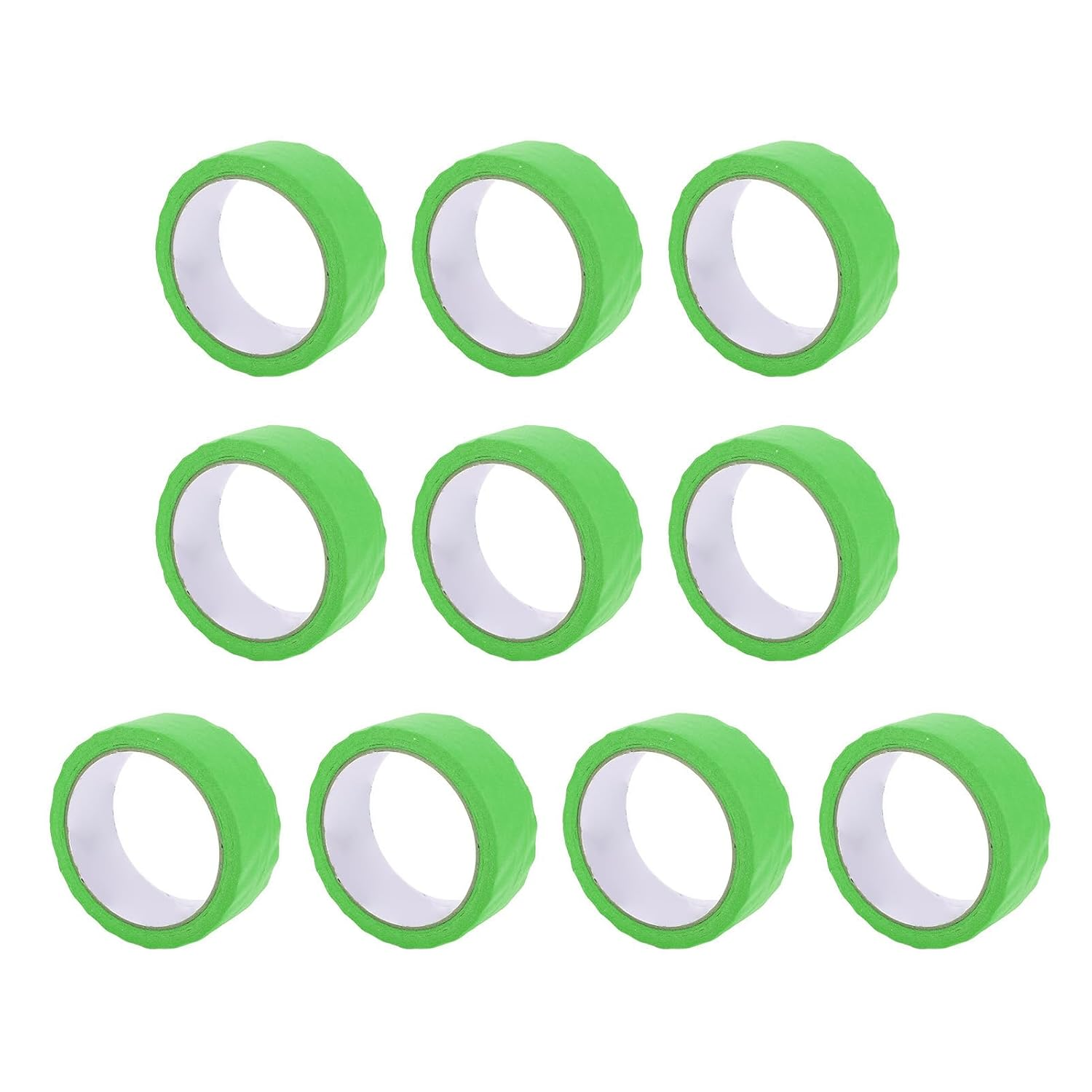 10 Rolls Green Painters Tape, Adhesive Masking Tape, Multisurface Painter'S Tape for Wall Tile Glass Painting Treatment DIY Crafts image number 2