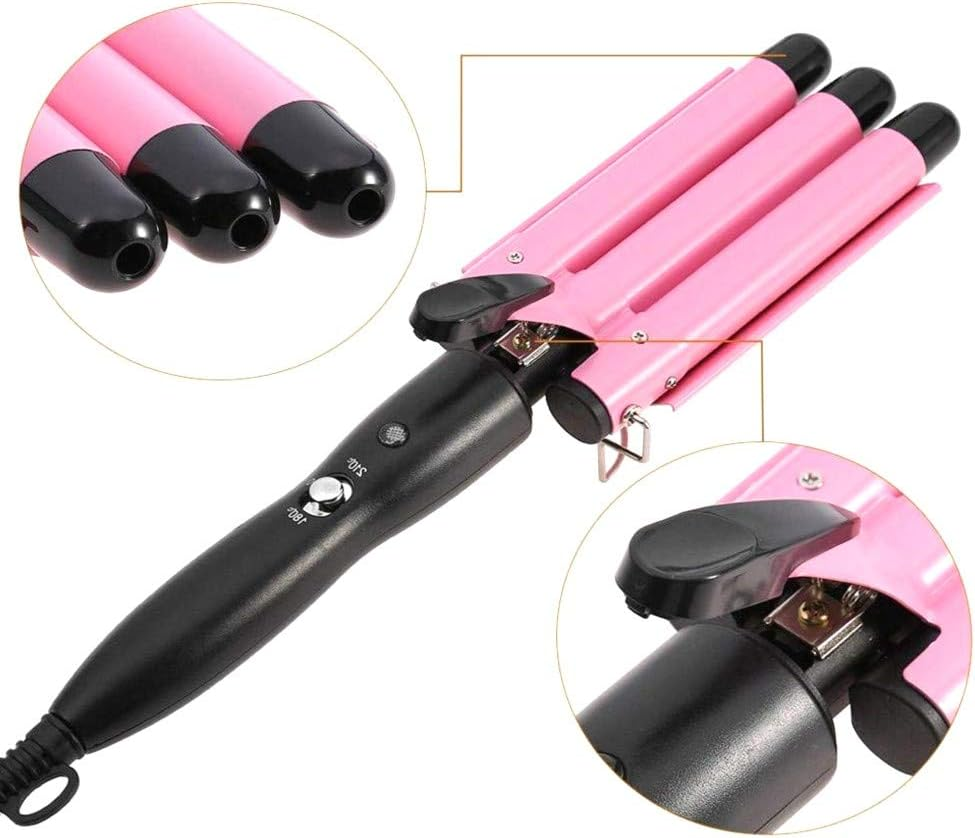 Hair Curling Iron 1 Inch 3 Barrel Hair Crimper Ceramic Two Gear Temperature Control Hair Waving Styling Tools image number 2
