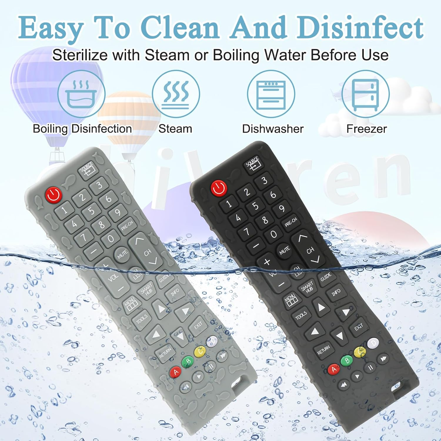 MR.TIMELAG Baby Remote Teether Toys - 2 Pack Silicone Teethers for Infants 3+ Months, Bpa-Free Chew Toys with Textured Surface & Easy Grip - Soothing Gum Relief for Newborns & Toddlers image number 4