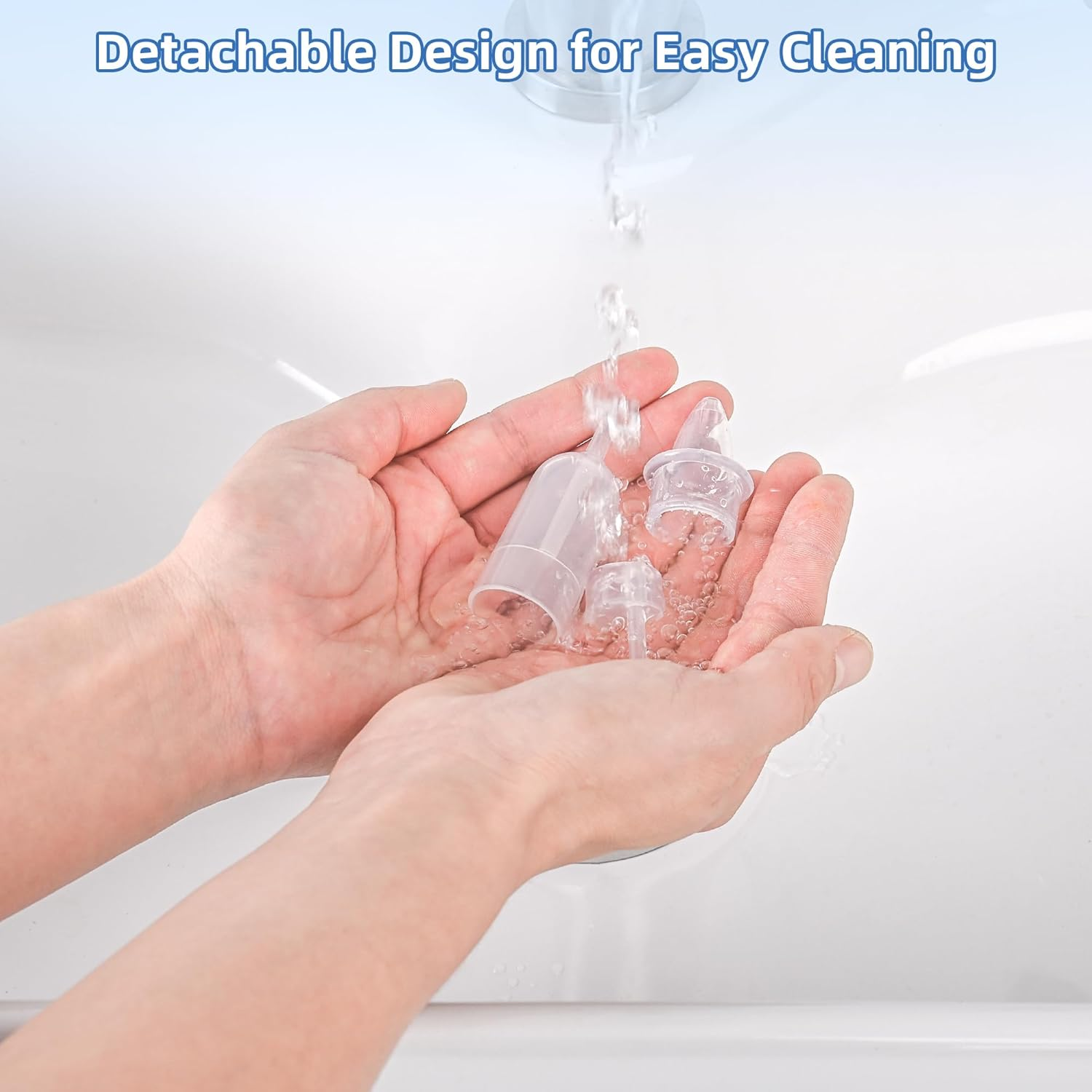 Baby Nasal Aspirator, Powerful Hand Pump Baby Nose Sucker, Nasal Aspirator for Baby with Soft Silicone Nose Tip for Fast and Effective Relief of Nasal Congestion in Infant. image number 4