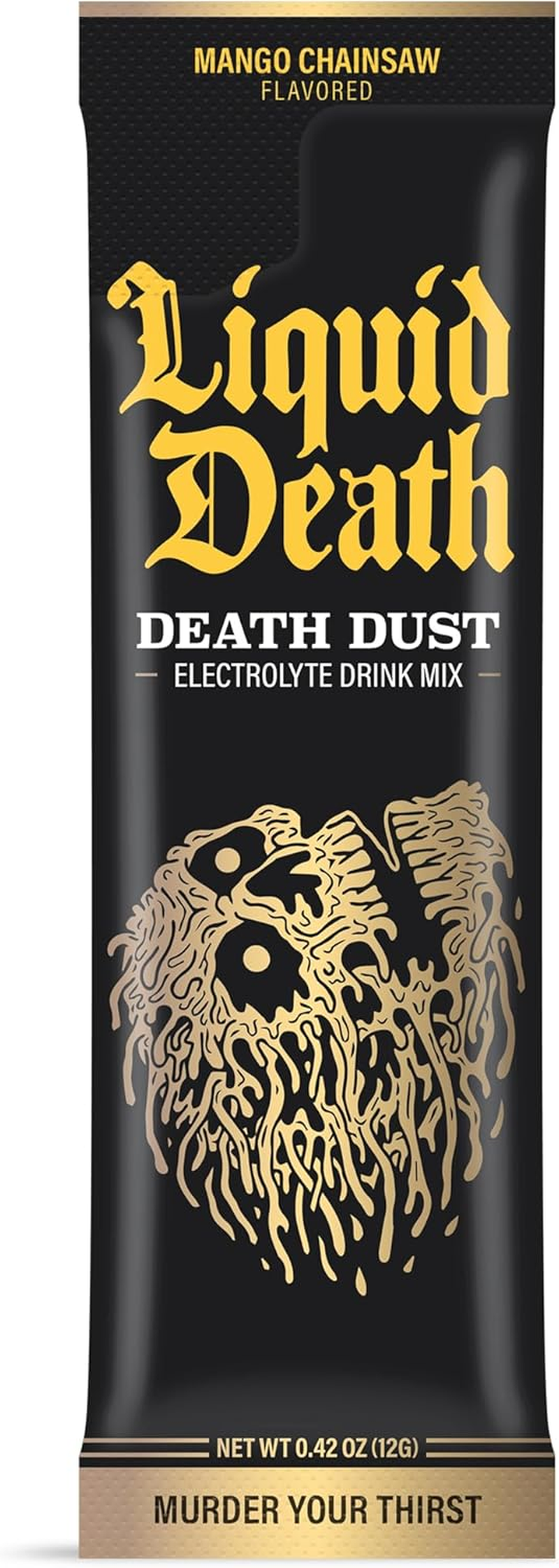 Liquid Death Electrolyte Death Dust - Mango Flavored Hydration Powder Packets - Mango Chainsaw - 12-Stick Pack - Electrolyte Replacement image number 2