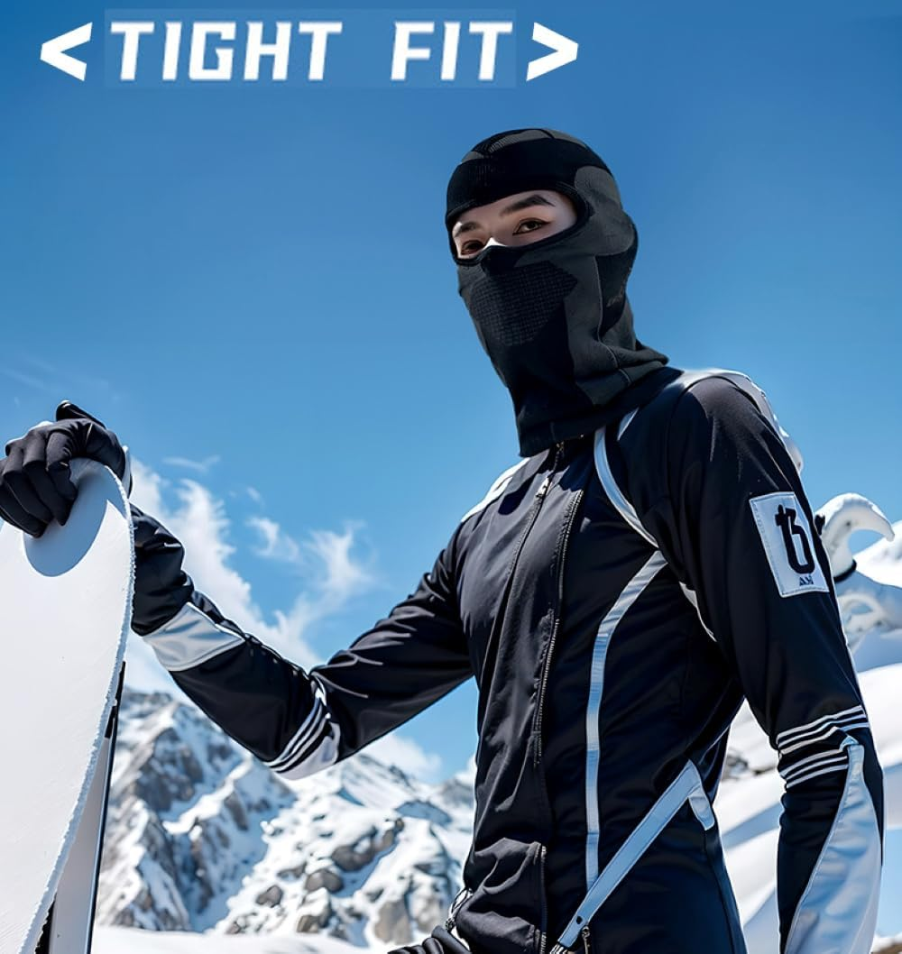 JOWILIN Motorcycle Balaclava Face Mask, Winter Warm Full Face Mask, Windproof and Breathable, UV+ Protection Helmet, Cold Weather Gear for Riding, Cycling, Ski Snowboarding, Outdoor for Men Women image number 1