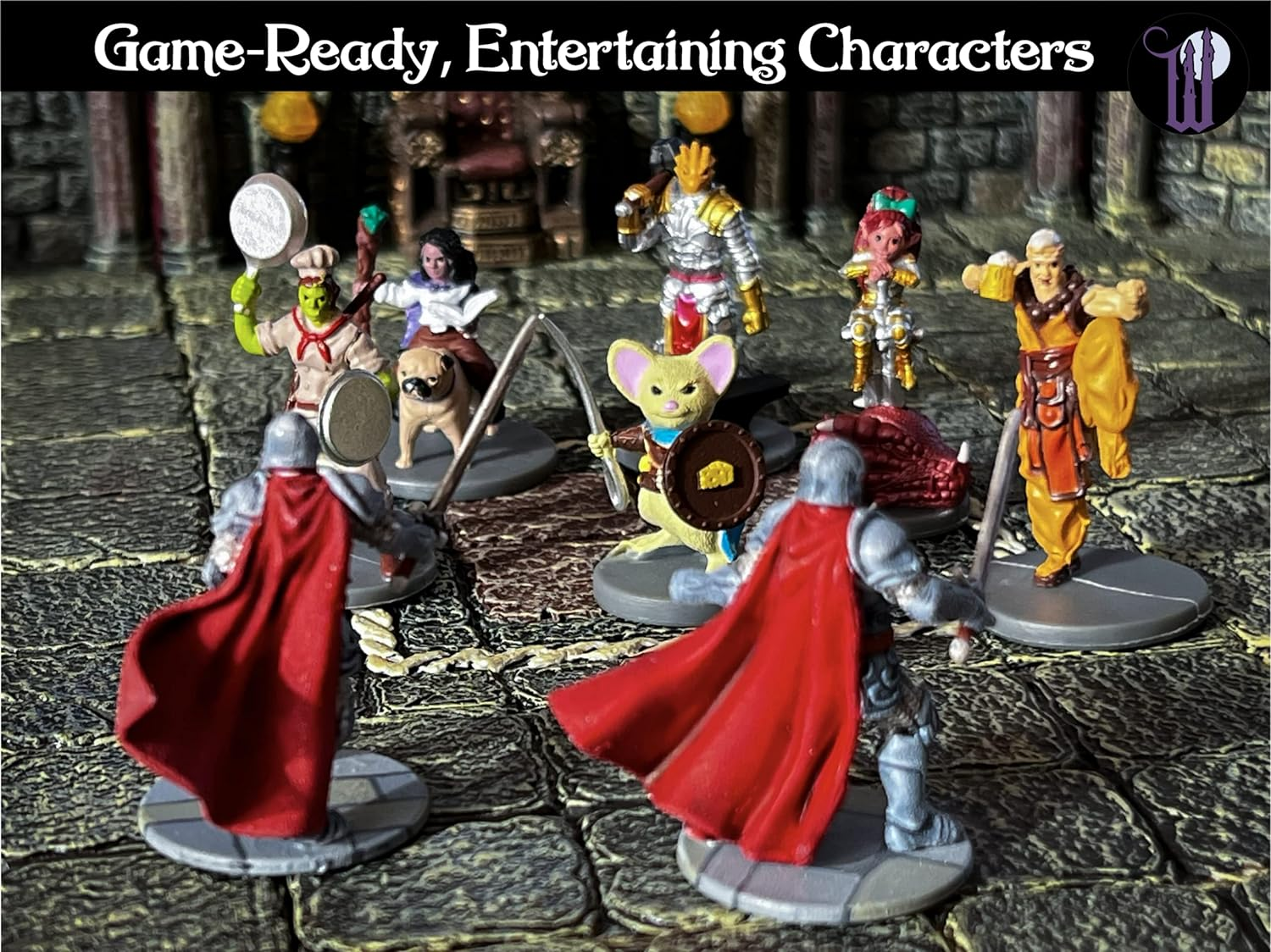 Wildspire Adventurer'S Set Pre-Painted Miniatures for DND - 28Mm Compatible with Dungeons and Dragons Figures, D&D Minis, Tabletop Gaming image number 4