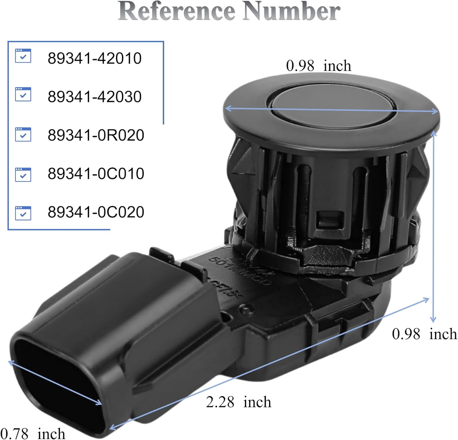 PANNUOSCS Backup Sensor Reverse Backup Parking Rear Bumper Park Assist Object Sensor Compatible for Toyota RAV4 2016-2018 for Toyota Tundra 2014-2018 Rpalce#893410C010 8934142030 893410C011 (4 Pcs)