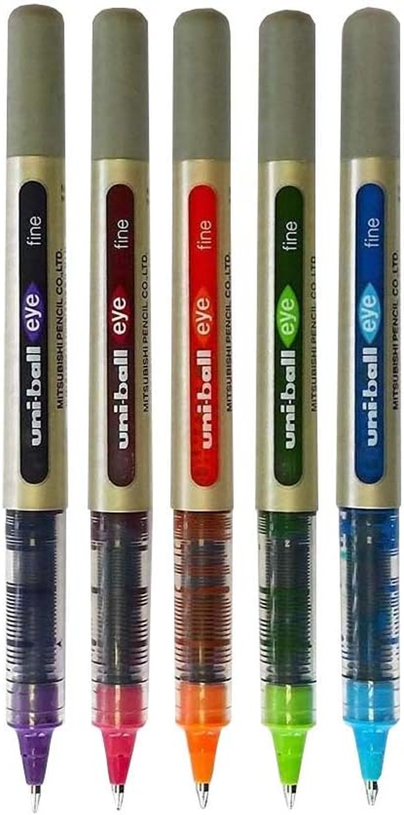 Uni-Ball Eye Ub-157 Fine Liquid Ink Rollerball Pen - Tropical Set - Pack of 5 image number 2