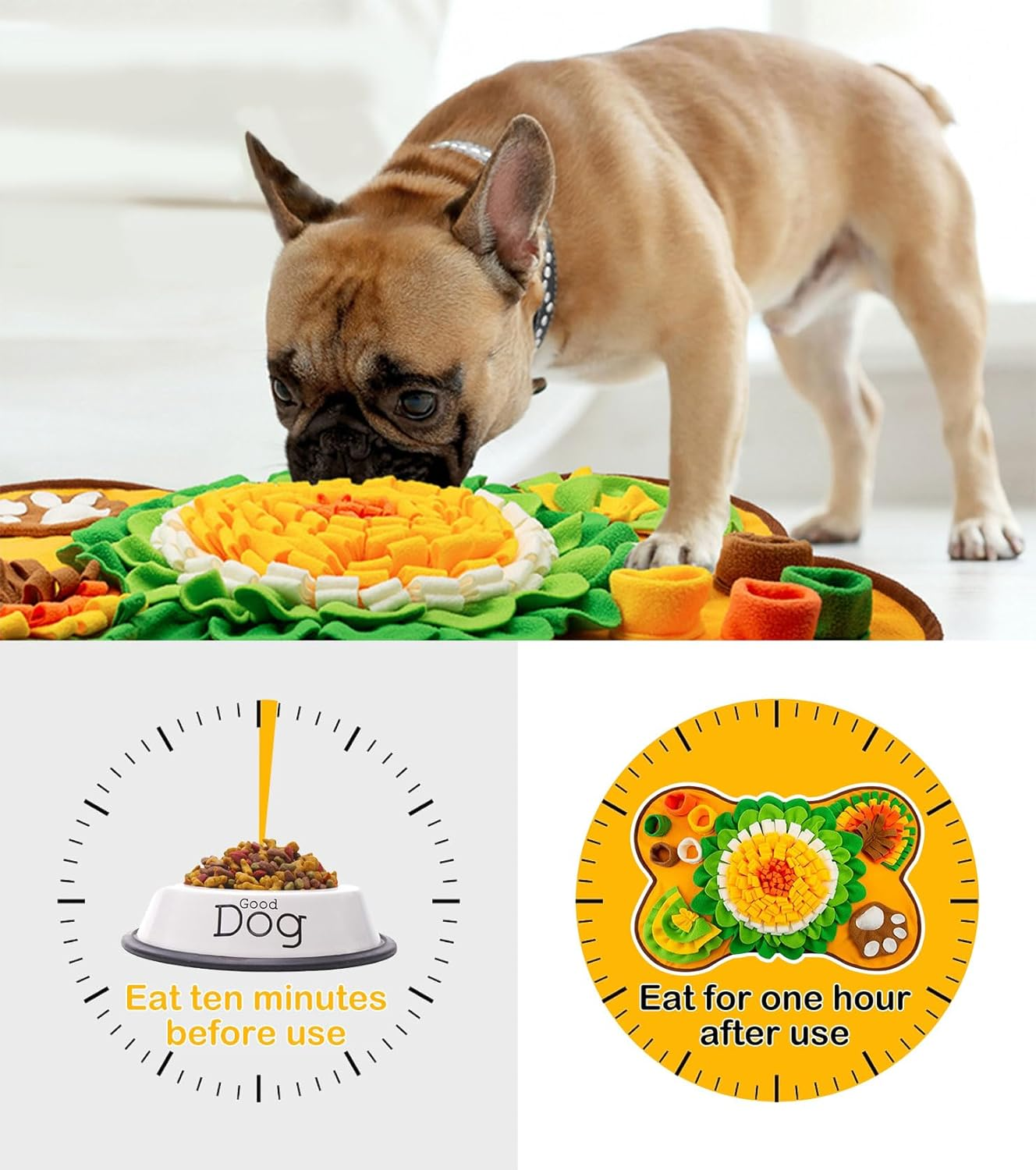 Sniffing Rug for Dogs, Interactive Dogs, Smelling Training, Pet Sniffing Blanket, Intelligence Mat, Feeding Mat, Training Mat for Pets, Dogs, Cats, 64 X 43 Cm image number 3