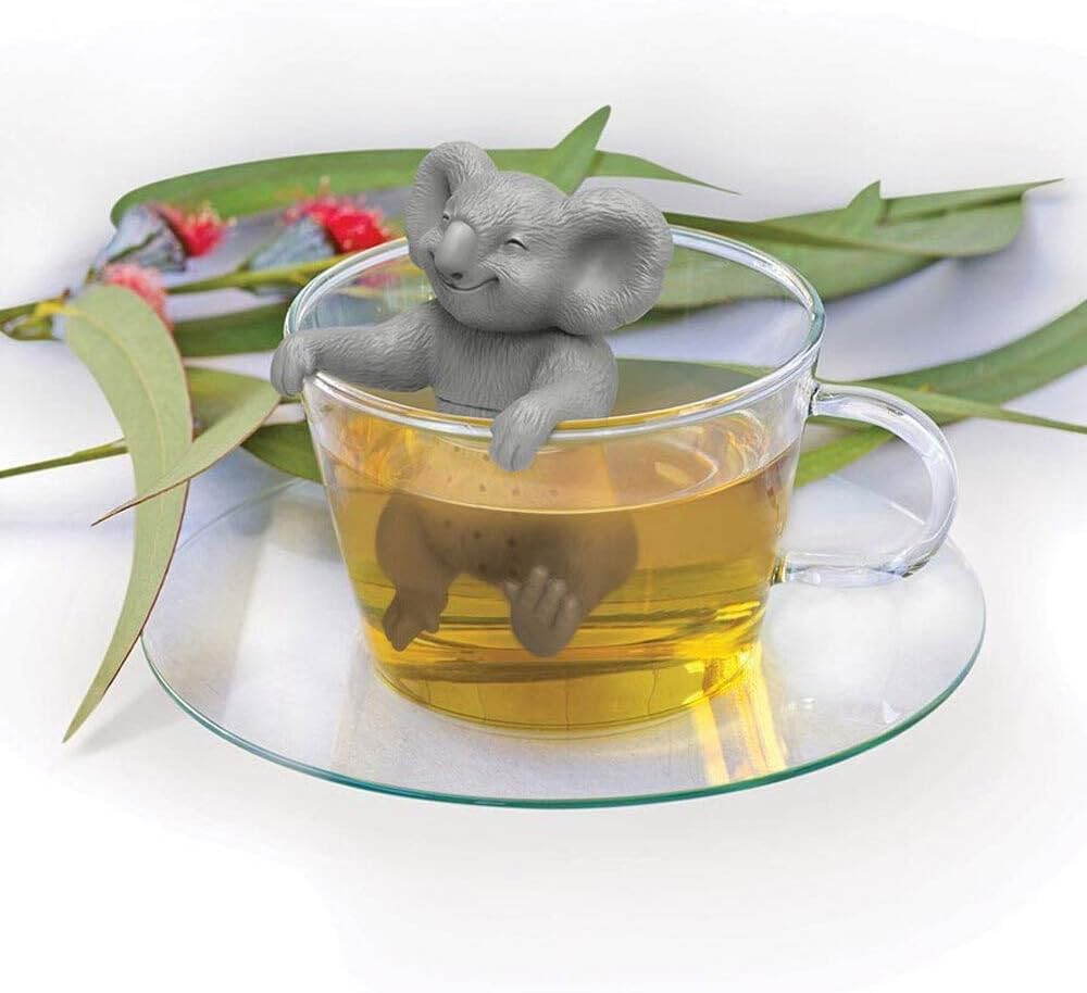 FRED Tea Infuser, Koala, 12X8X4.5Cm - Reusable Silicone Design, Hangs on Cup Rim, Fun Way to Brew Loose Leaf Tea at Home or Office image number 5