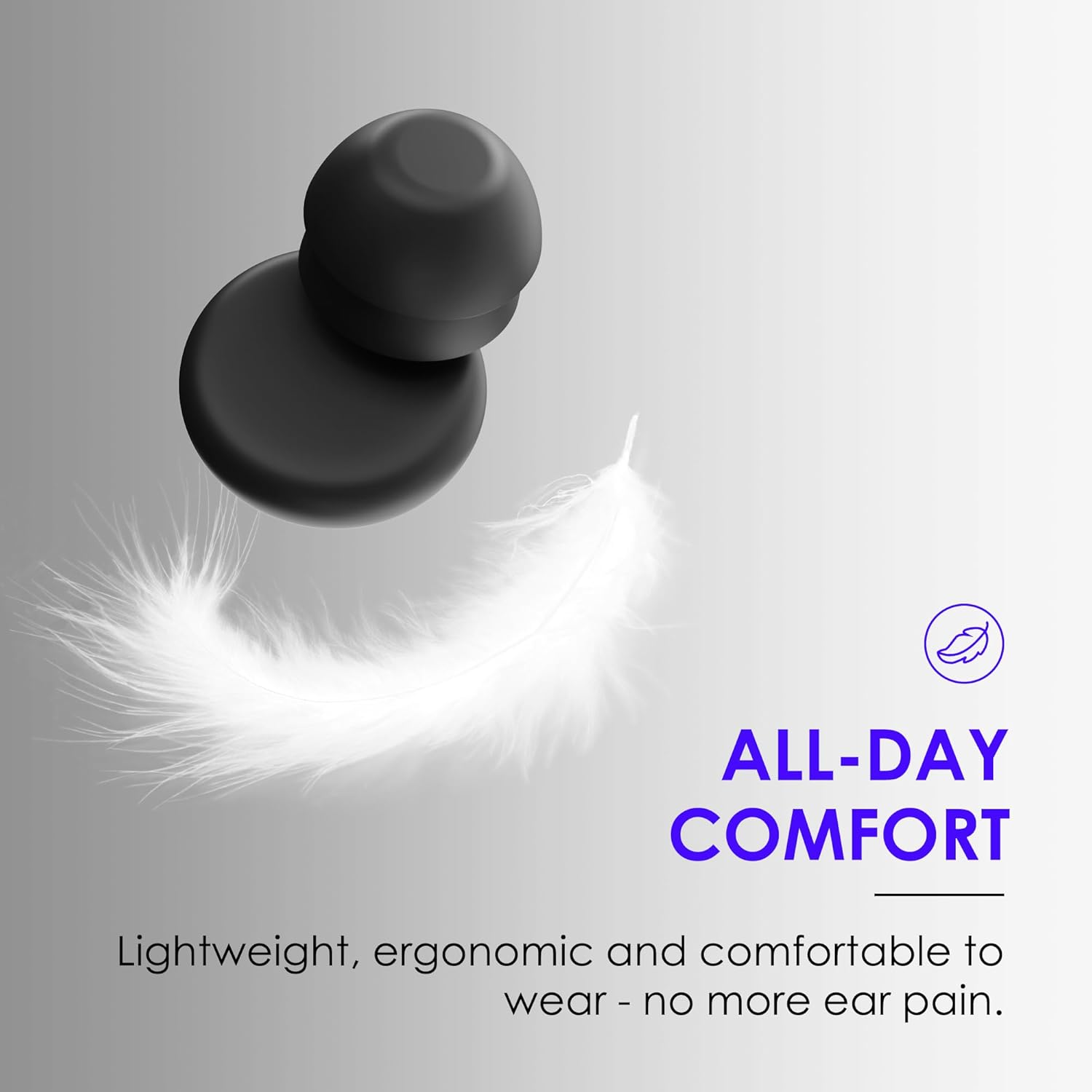 Eixniex Ear Plugs for Sleeping - Single+Double Tips with 46Db Noise Reduction, Eco-Durable Silicone | 8 Pairs Custom Tips (XS - L) | Top-Layer Seal Tech for Sleep, Focus, Travel