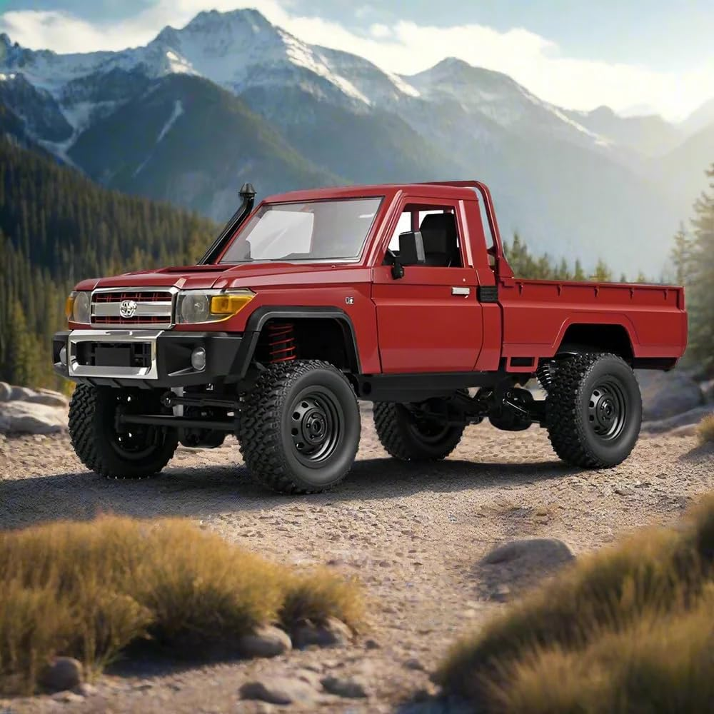 MN82 RC Rock Crawler 1/12 4X4 Off-Road Truck &ndash; LC70 &ndash; 2.4Ghz Remote Control Truck with Metal Shock Absorbers & 3 Batteries &ndash; RTR All-Terrain RC Pickup image number 4