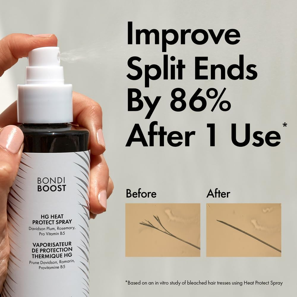 Bondiboost Heat Protectant Spray 4.23 Fl Oz - Thermal Hair Protection from Heat Styling - Light Weight Formula - Sulfate + Paraben Free, for Women + Men - Vegan/Cruelty-Free - Australian Made image number 5