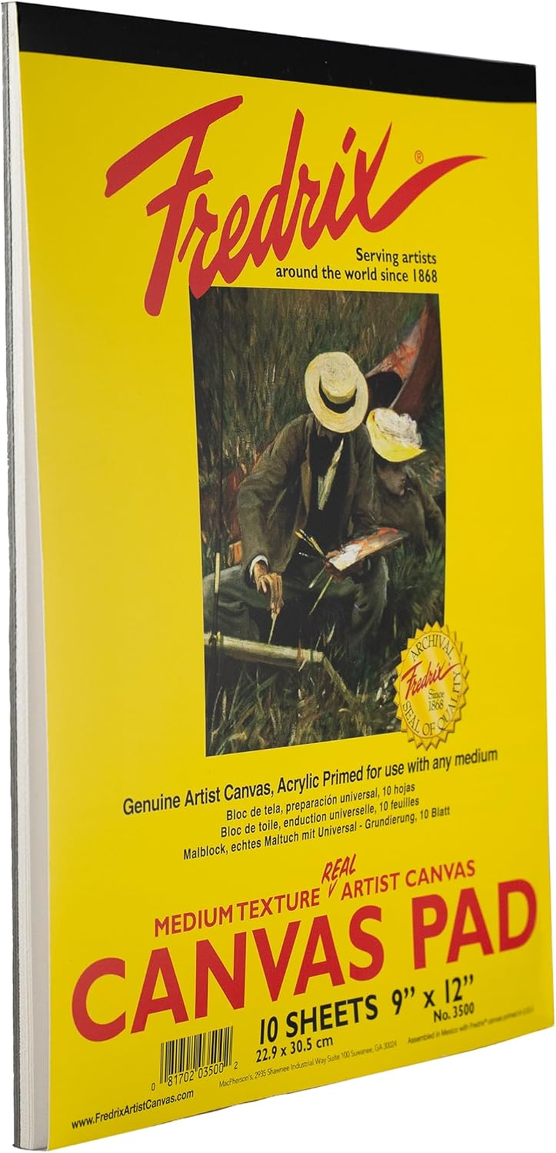 Fredrix 3500 Canvas Pads, 9 by 12-Inch image number 3