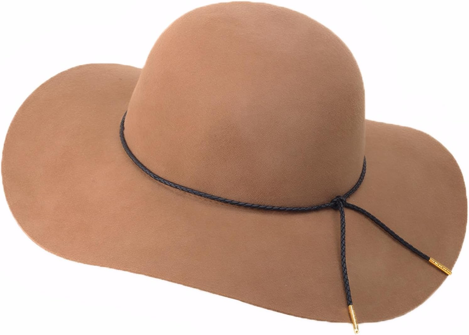 ASSQI Women'S 100% Wool Foldable Wide Brim Retro Fedora Floppy Felt Bowler Hat - Red image number 4