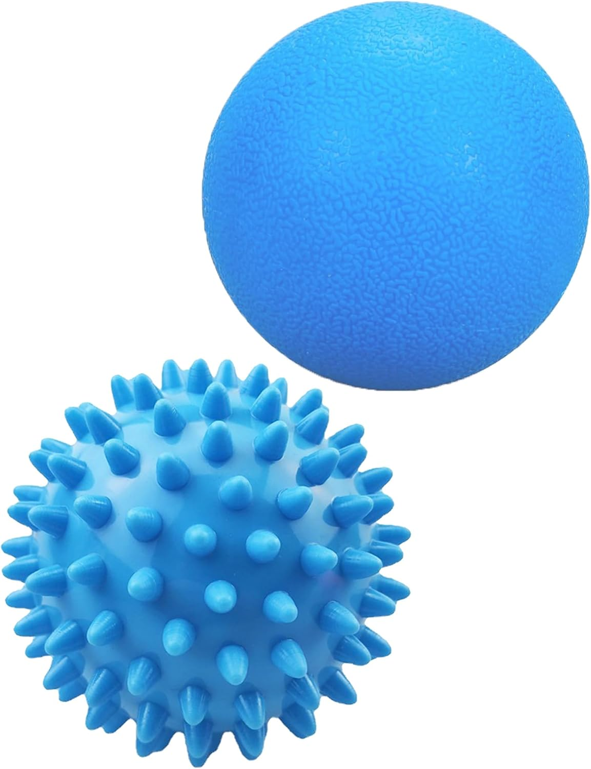 Wayfurr Massage Ball Set &ndash; 2 Pack Smooth Lacrosse Ball & Spiky Massage Ball for Myofascial Release, Deep Tissue Massage, Plantar Fasciitis Relief