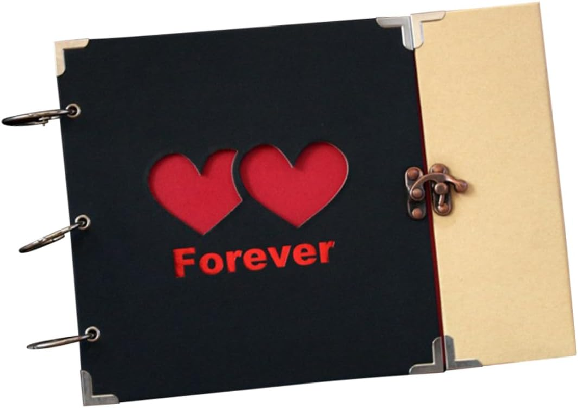 DIY Scrapbook Memory Album Double Heart Design High Capacity for Photos for Special Moments for Weddings Anniversaries and Valentine Day image number 3