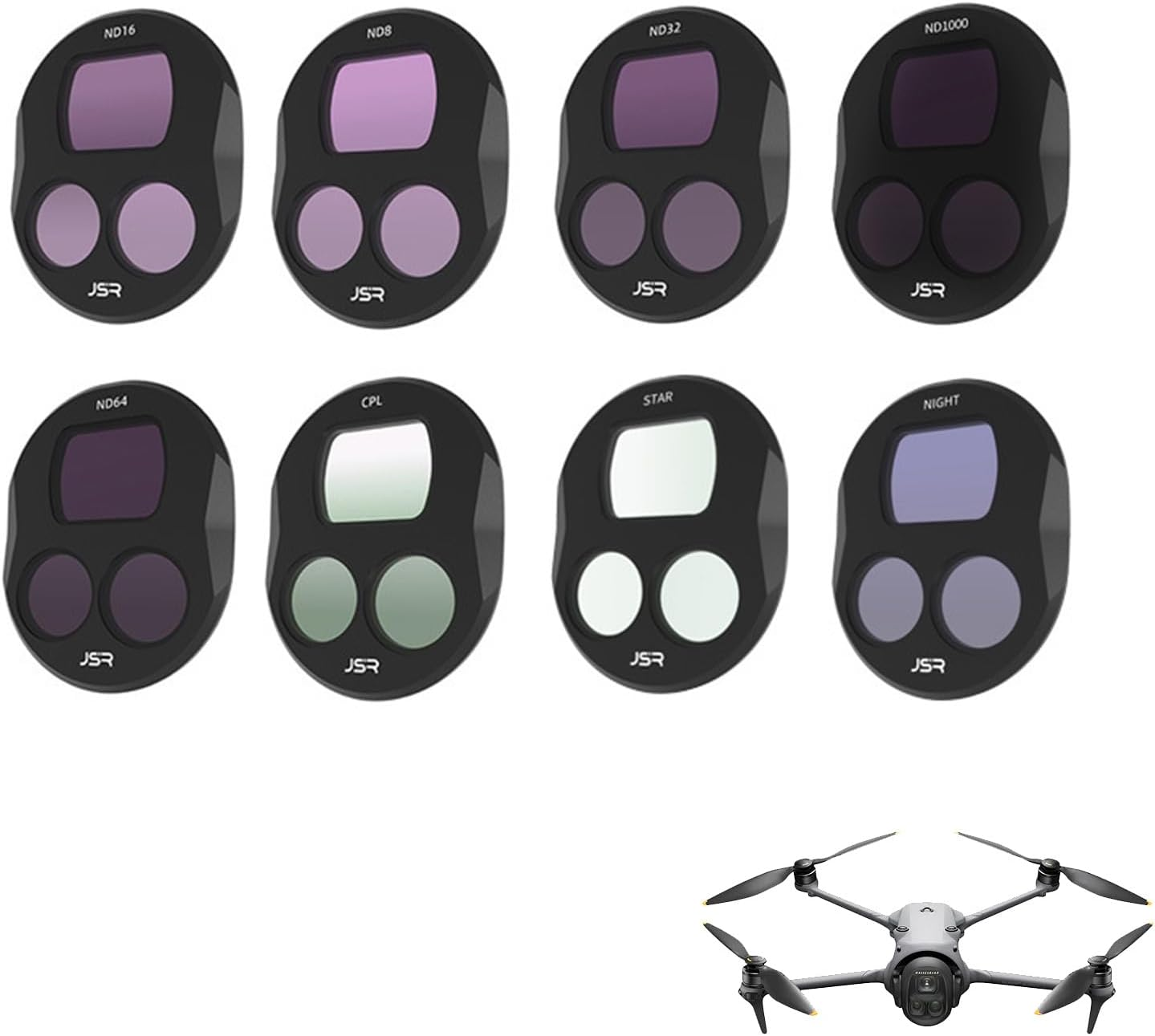 Pidynx Filter Kit for DJI Mavic 4 Pro - Uv/Cpl/Nd/Ndpl/Star/Night Lens Protector Set - Optical Glass Multi-Coated Quick Release HD Imaging Lightweight Accessories (8 Pcs) image number 4