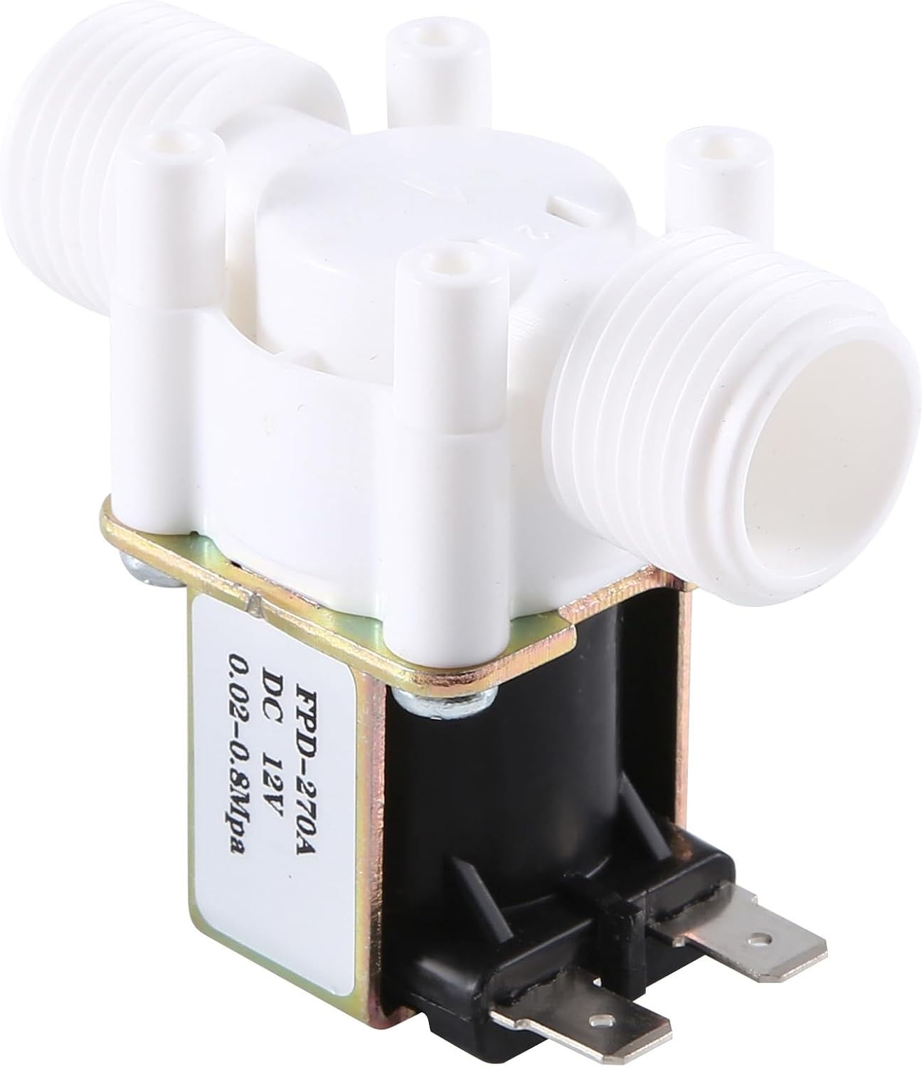 VENEKA Dc12V Normally Closed Water Solenoid Valve G1/2-Inch Plastic Electrical Solenoid Valve for Water Dispenser