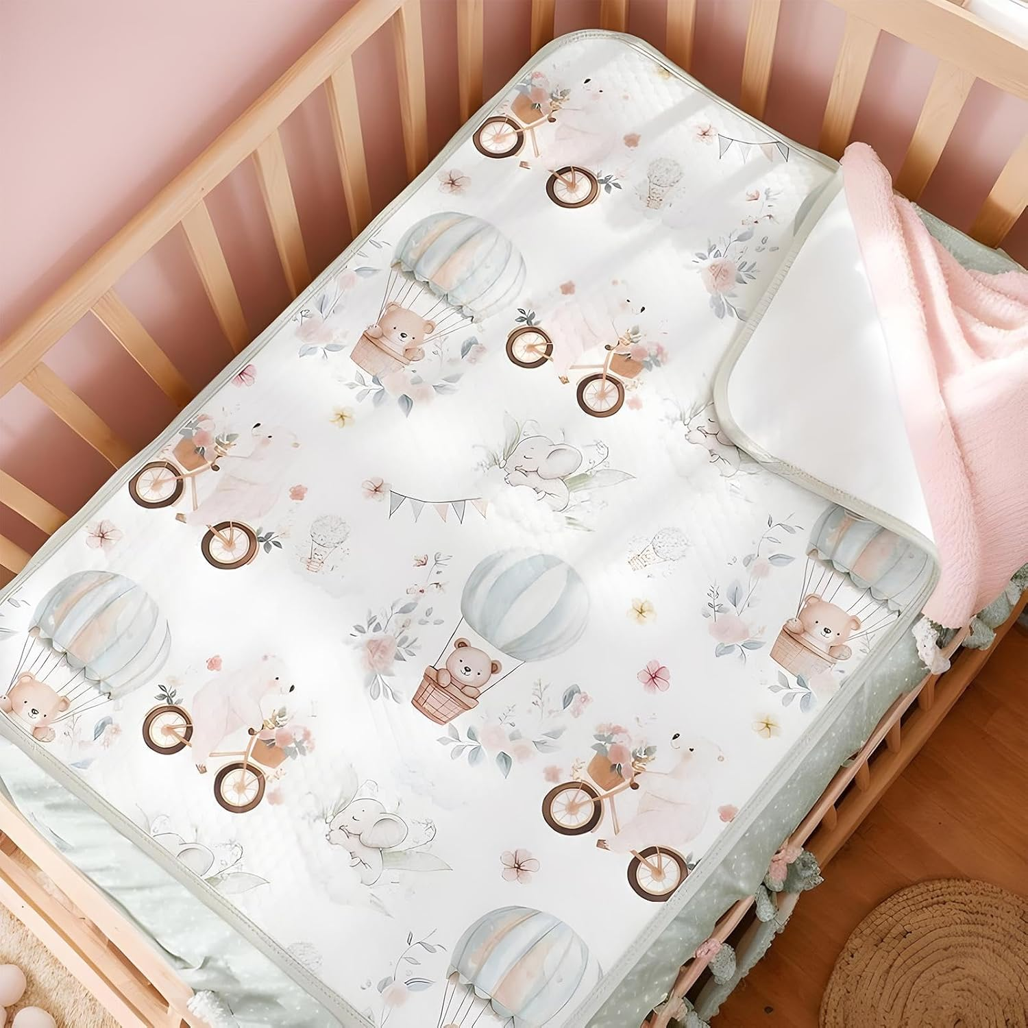 Waterproof Changing Pad - Changing Pad Cover Waterproof | Soft Breathable Bassinet Pee Liner Sheet for Overnight Protection Bedwetting Solution Potty Training Nursery Setup image number 1