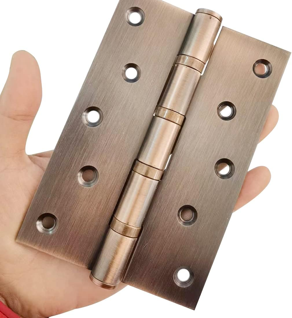 Hyever 6 Inch Ball Bearing Door Hinges for Heavy Duty Wood Door, Door Hinges with Mounting Hardware, 6 X 4 Inch NRP with Square Corners for Interior & Exterior Door White Surface 2Pcs