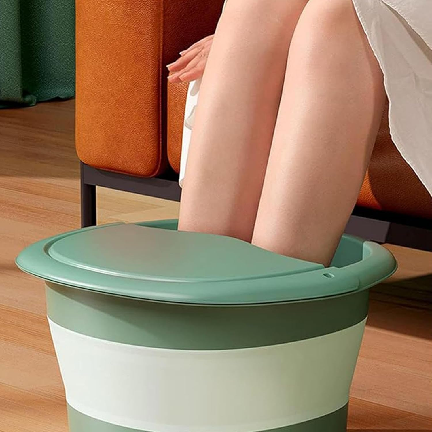 Bucket for Soaking Feet - Foldable Foot Washing Basin Tub with Thermal Insulation - Pedicure Soak Tub for Feet Bath, Washing Face, Washing Towels, Washing Clothes image number 3