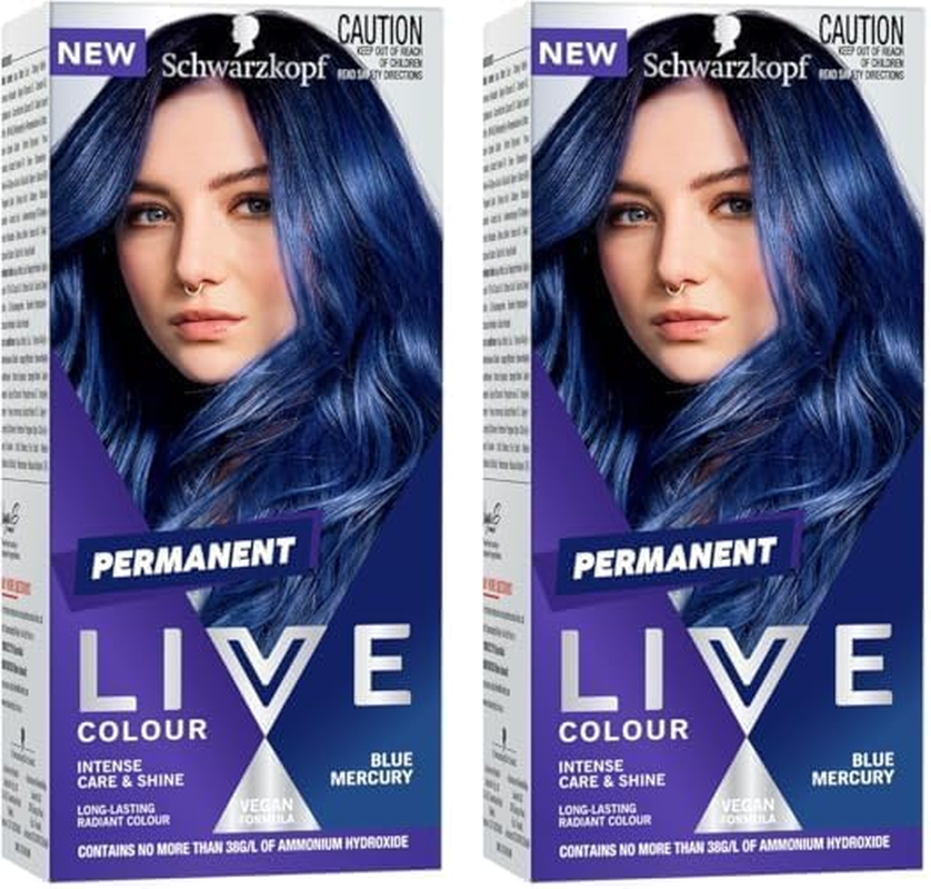 Schwarzkopf LIVE Colour Permanent 1.0 Black (Pack of 2)