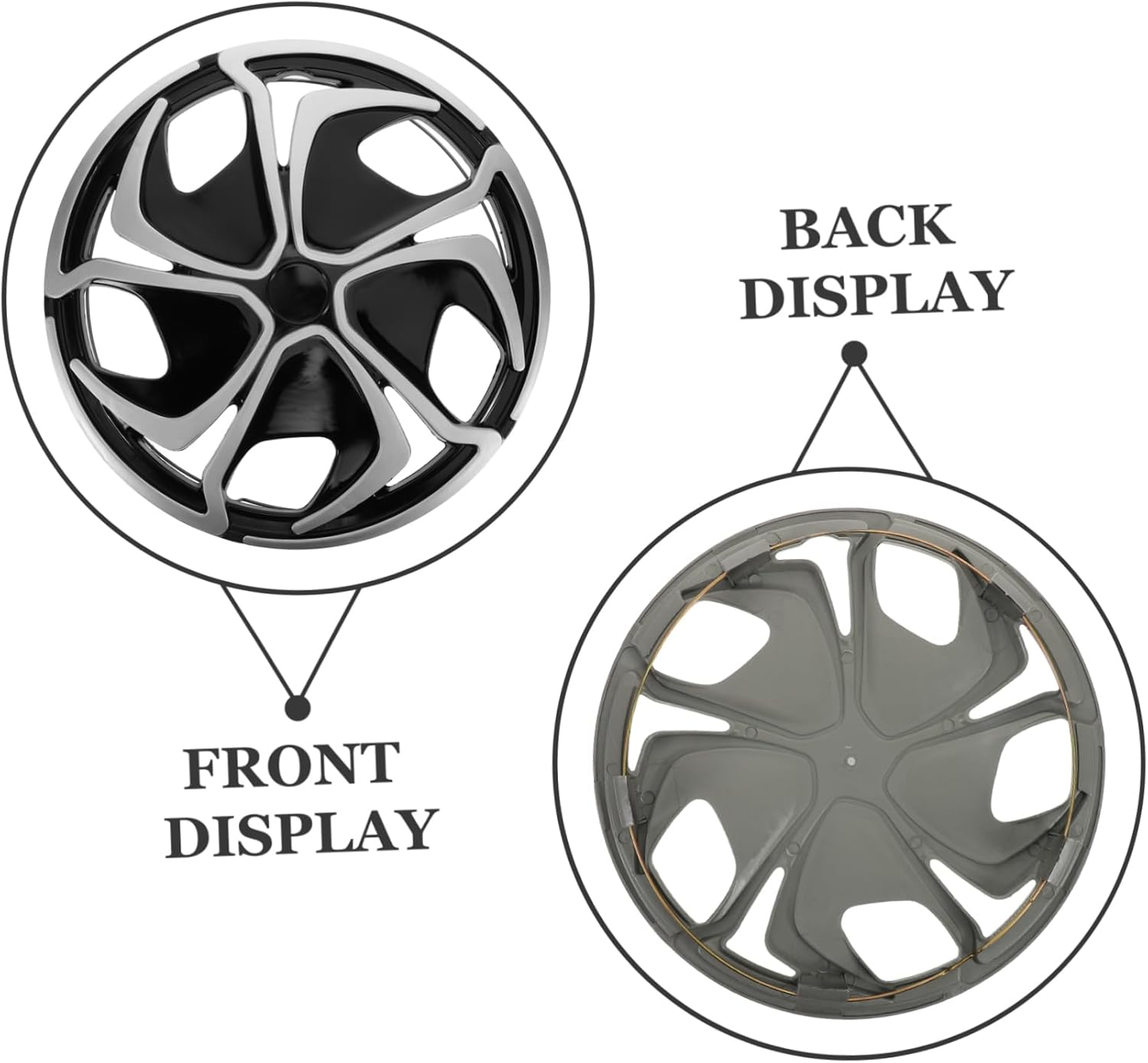 HEALEEP Golf Cart Wheel Hub Center Cap Cover Stylish Rim Protector Installation Aesthetic Design Enhanced for Automotive Wheels image number 2