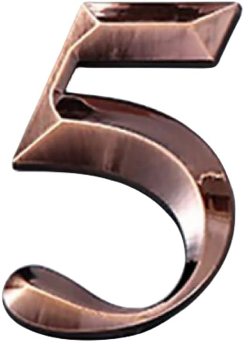 Self-Adhesive 3 Inch Mailbox Numbers 3D Number Sticker for Outdoor Indoor Apartment Office Hotel Home Door Plate Address Mail Box Number (Bronze-2) - Black-0 image number 2