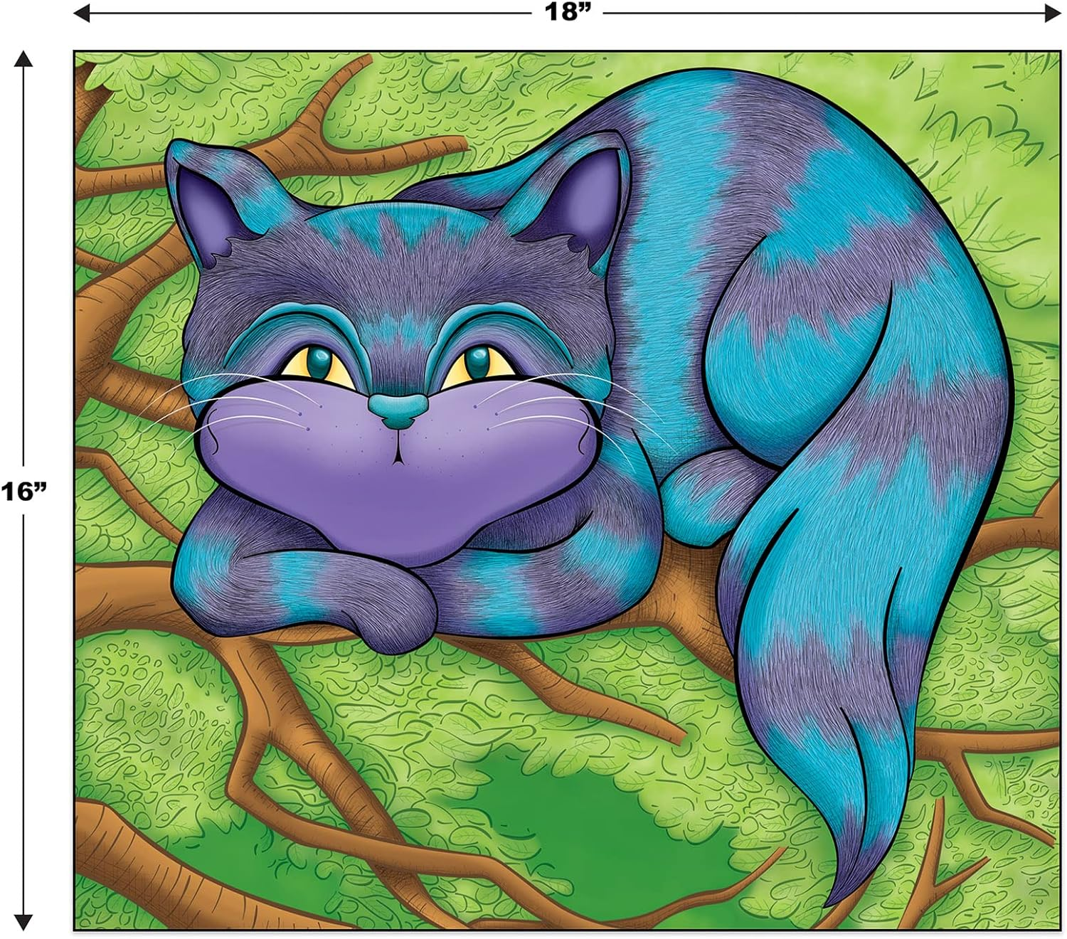 Beistle 60063 6 Piece Pin the Smile on the Cheshire Cat Games, 16" X 18", Multicolor image number 2