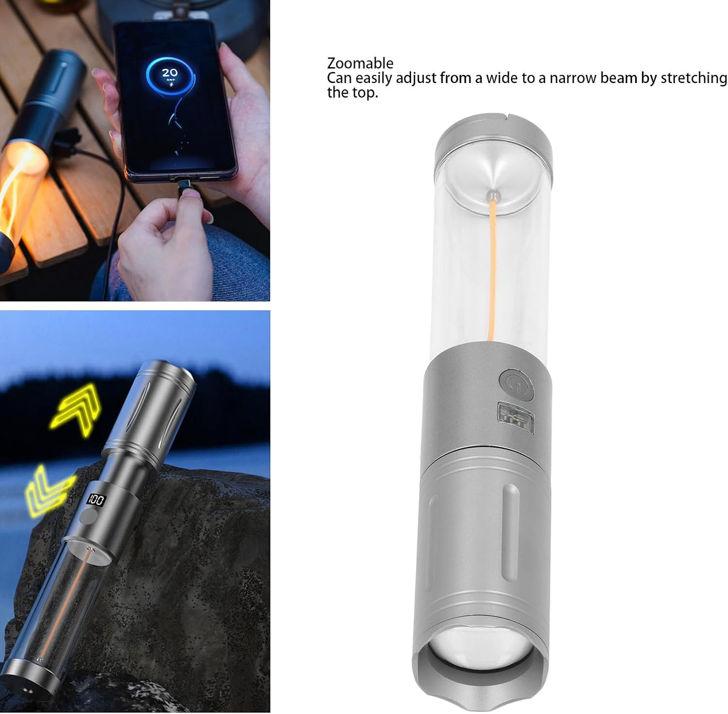 LED Bright Powerful Flashlight 5000Lm Magnetic Rechargeable for Emergency Camping Outdoor image number 2