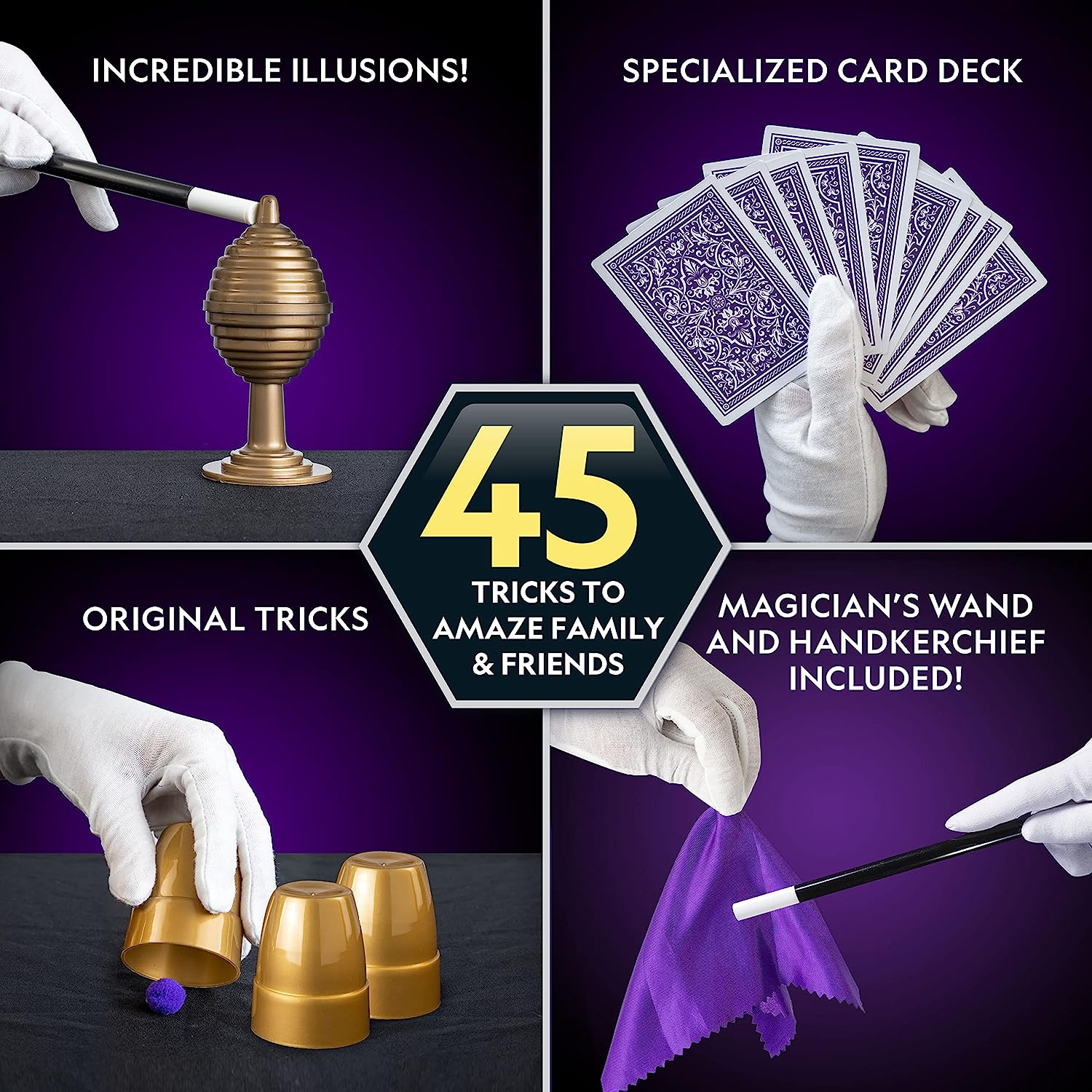 National Geographic Kids Magic Set - 45 Magic Tricks for Kids to Perform with Step-By-Step Video Instructions for Each Trick Provided by a Professional Magician, Toys for Boys and Girls image number 4