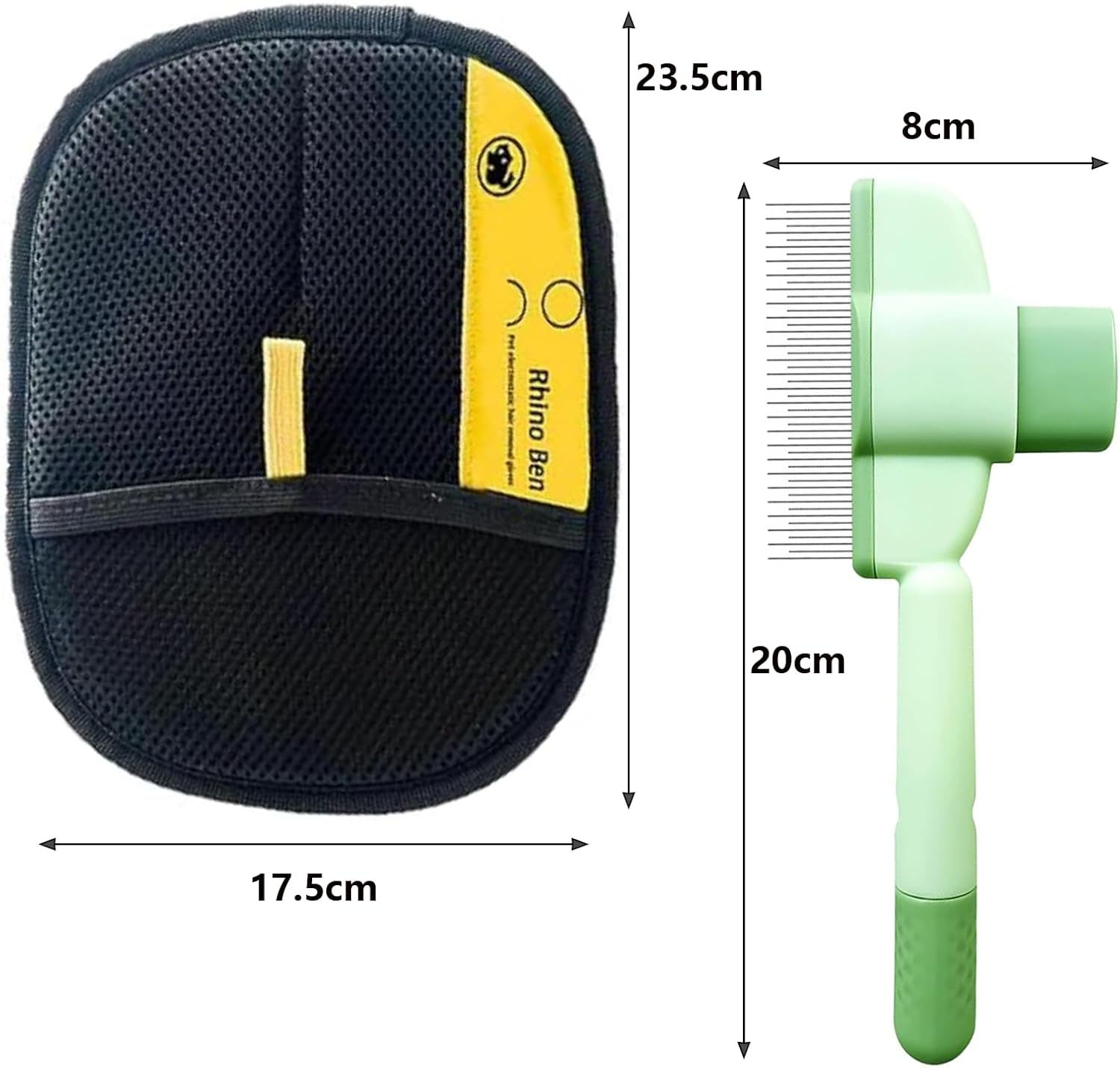 Pack of 3 Pet Hair Remover Gloves, Self-Cleaning Flea Comb for Pets, Electrostatic Pet Hair Removal Gloves, Grooming Gloves for Dogs, Cats, for Sofas, Bedding, Carpet image number 2