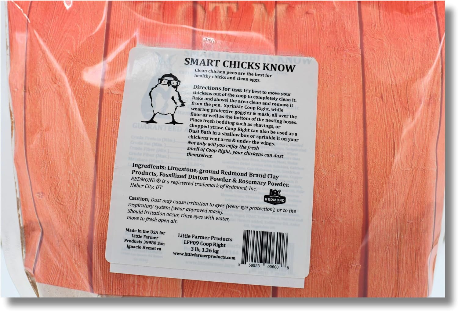 Coop-Right Chicken Coop Natural Poultry Dust Bath Nest Freshener Odor Eliminator | Redmond Clay, Diatomaceous Earth, Rosemary | 3 Lb image number 2