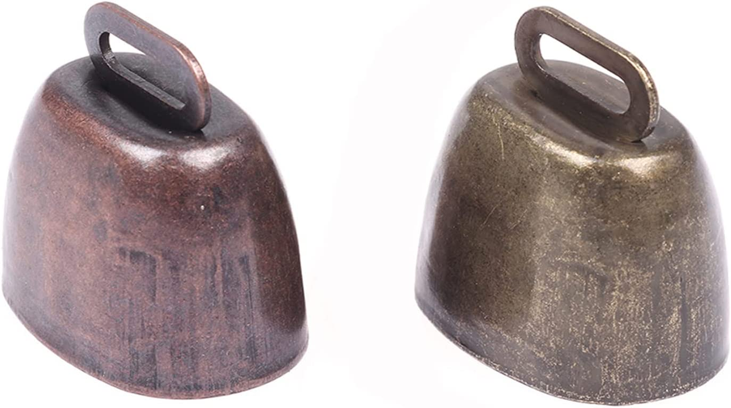 Yoogeer 2Pack Retro Brass Bell, Dog Cat Collar Bell Pet Bells, Cow Horse Sheep Grazing Copper Bells,Cattle Farm Animal Loud Bronze Bell,Pet Anti-Theft Bell with Pet Anti- Lost Tags Tubes image number 6
