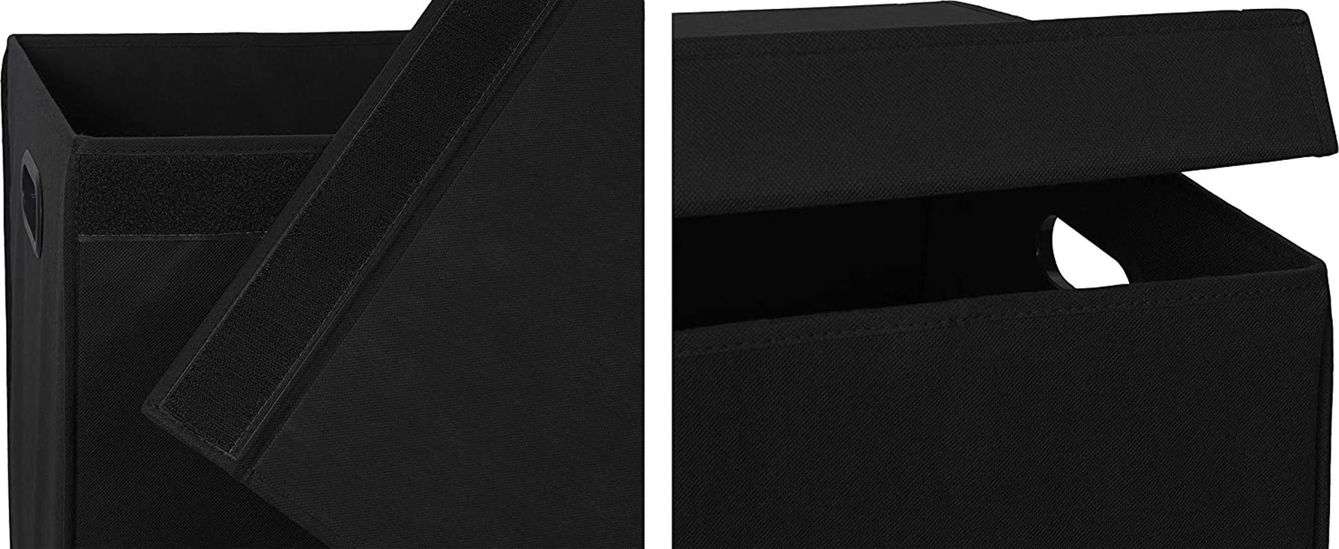 Simple Houseware 110L Double Laundry Hamper with Lid, Handle and Removable Laundry Bags, Black image number 6