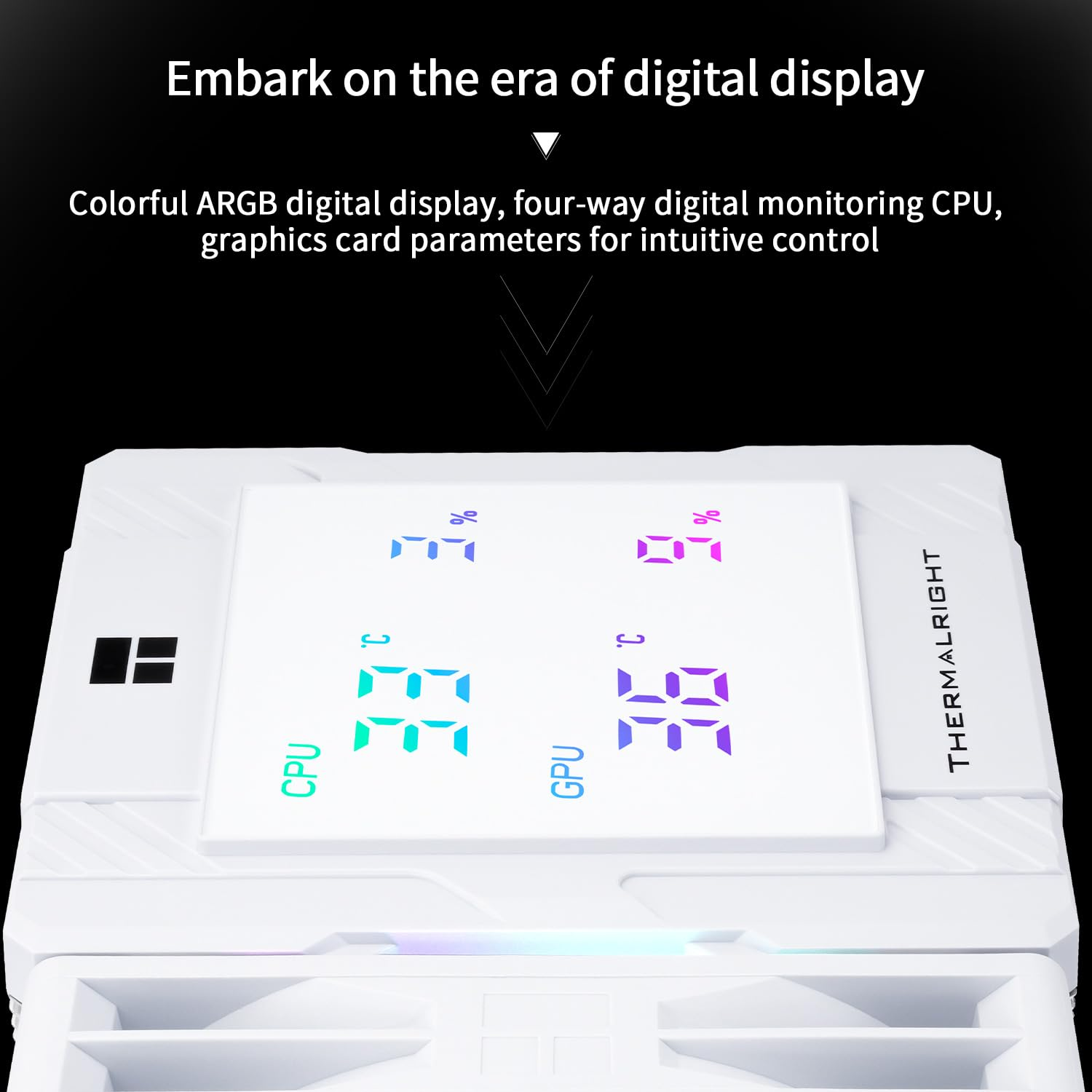 Thermalright Peerless Assassin 120 Digital ARGB White CPU Cooler, Double 120Mm PWM Fans with 1850RPM Speed, Support Intel Lga1700/1851/115X,Amd:Am4/Am5,Computer CPU Cooling,Digital Screen Top Cover image number 4