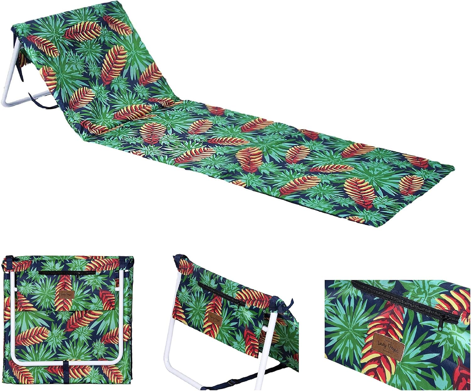 Outdoor Portable Folding Chair Beach Mat Ultra Light Fishing Sun Lounger Carry Strap Hotel/Vacation/Holidays/Sunbathing (Makena)