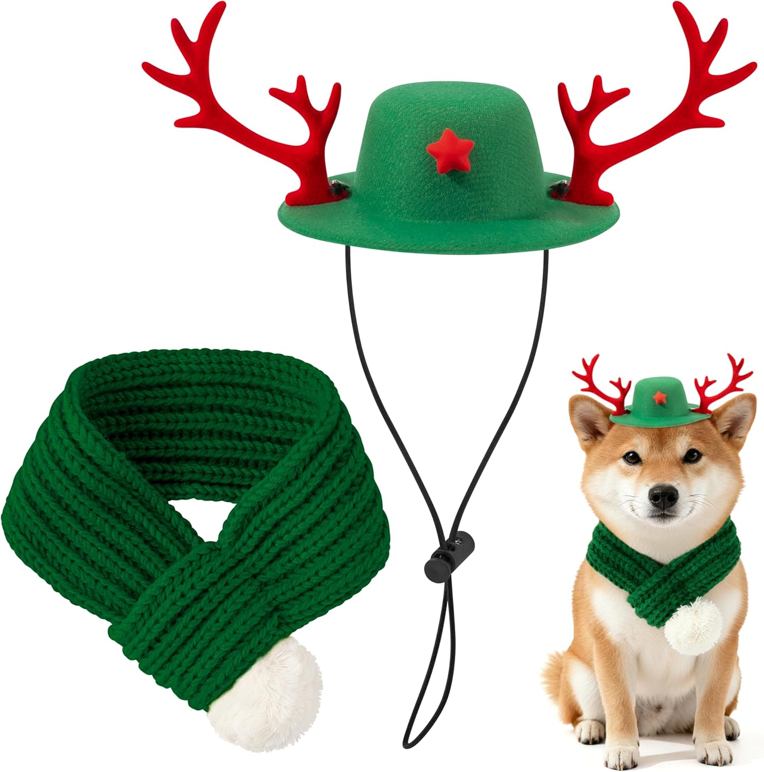 Christmas Dog Costume Green M image number 6