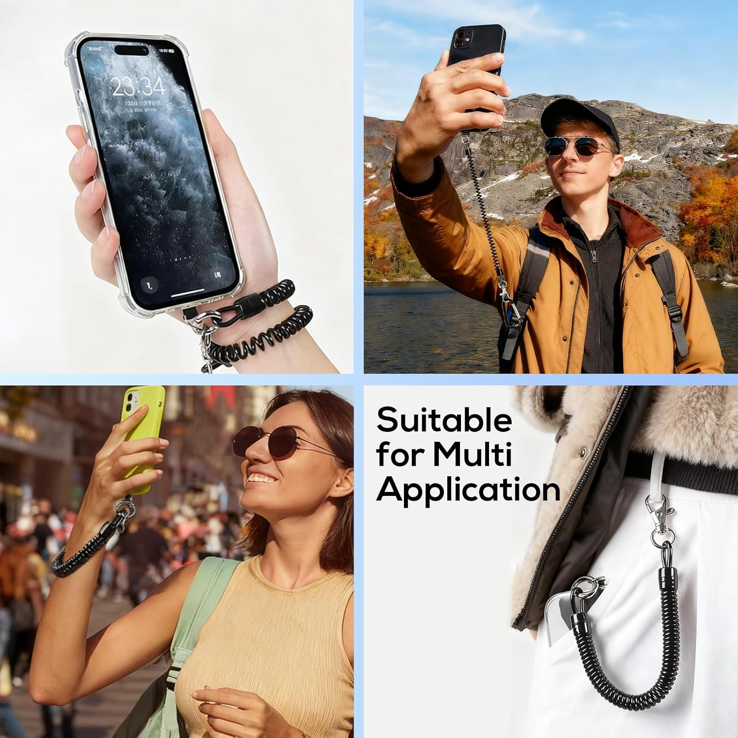 Vymoreon anti Theft Phone Wrist Strap with 360 Degree Rotating Interface, Mobile Phone Lanyard for Keychain image number 2