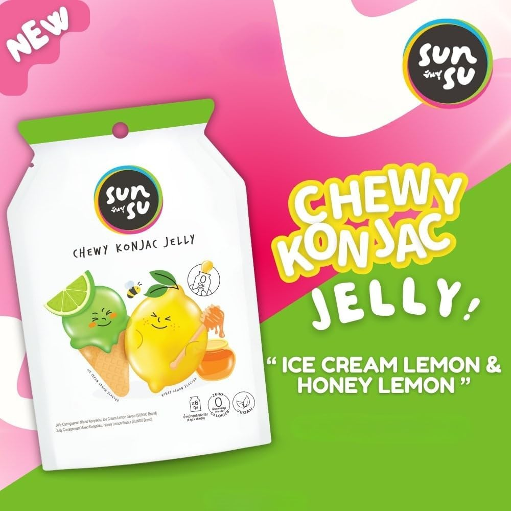 Sunsu Chewy Jelly Ice Cream Lemon & Honey Flavour 96G image number 2