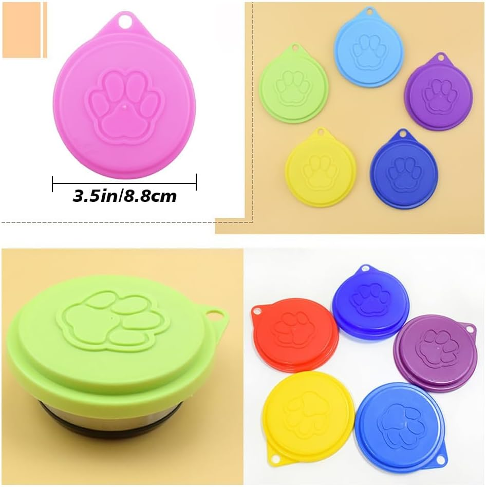 1 PCS Pet Food Can Plastic Lids Caps Reusable Reusable Plastic Dogs Cats Can Tin Cap Lid Cover, Random Color and Exquisite Workmanship Useful Pet Food Storage- image number 3
