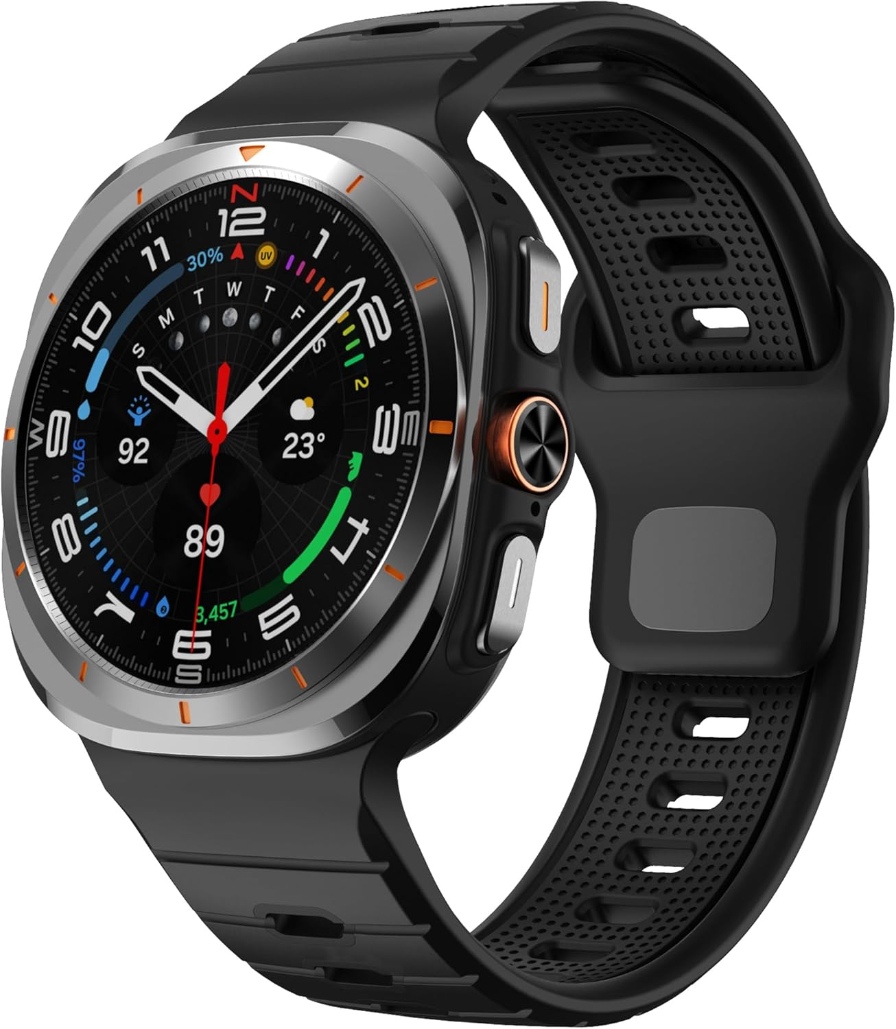 Compatible with Samsung Galaxy Watch Ultra Band 47 Mm Silicone Strap for Galaxy Ultra Watch Bracelets 2025 2024