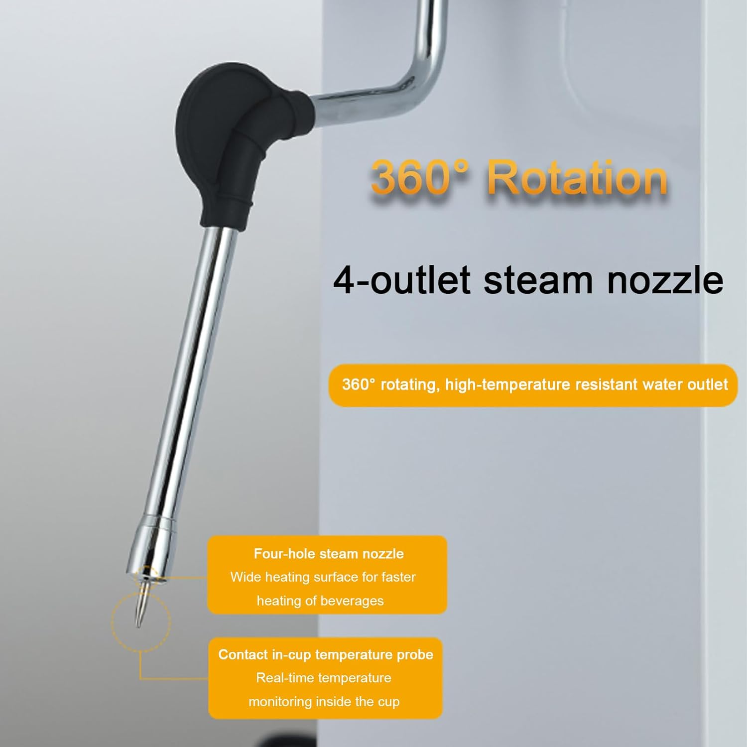 Coffee Milk Foam Machine, Commercial Milk Steamer Machine, 6L Capacity, LED Display, Stainless Steel, for Espresso Coffee Dessert Shop, Bubble Tea, and Milk Tea image number 1