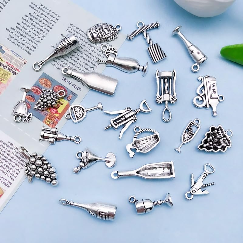 DACUAN Wine Glass Pendant Accessory, 25Mm for Christmas and Thanksgiving Wine Party Decoration image number 4