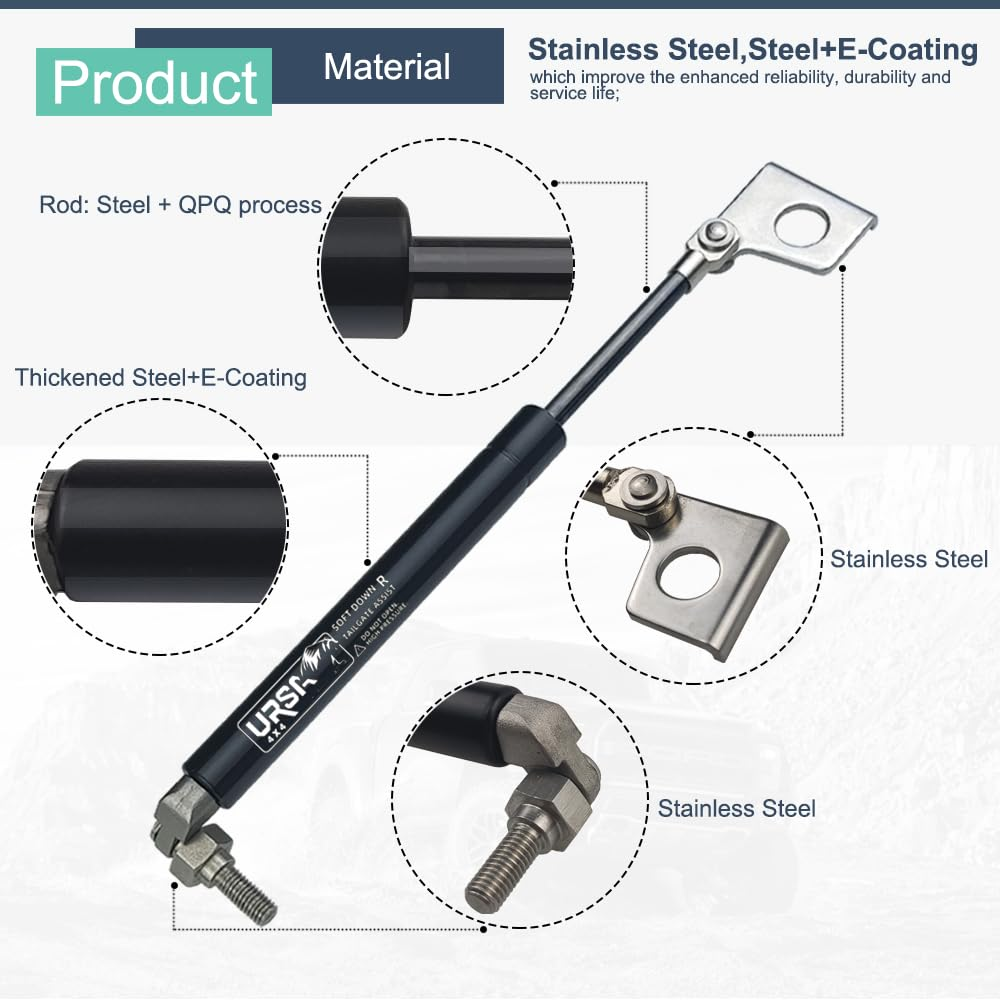 Tailgate Strut Easy up and Slow down Damper Kit for Isuzu D-MAX TFS/TFR 2008-2025，Mazda BT50 2020-2023,Colorado 2012-2017 image number 3