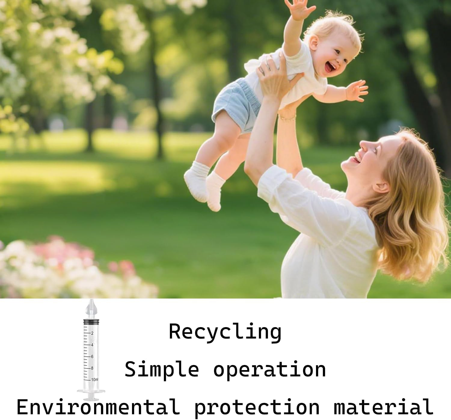 Nasal Aspirator, 8 Pcs Portable 10 ML Saline Nasal Spray Douche, Safe and Comfortable Syringe for Nasal Irrigator image number 2