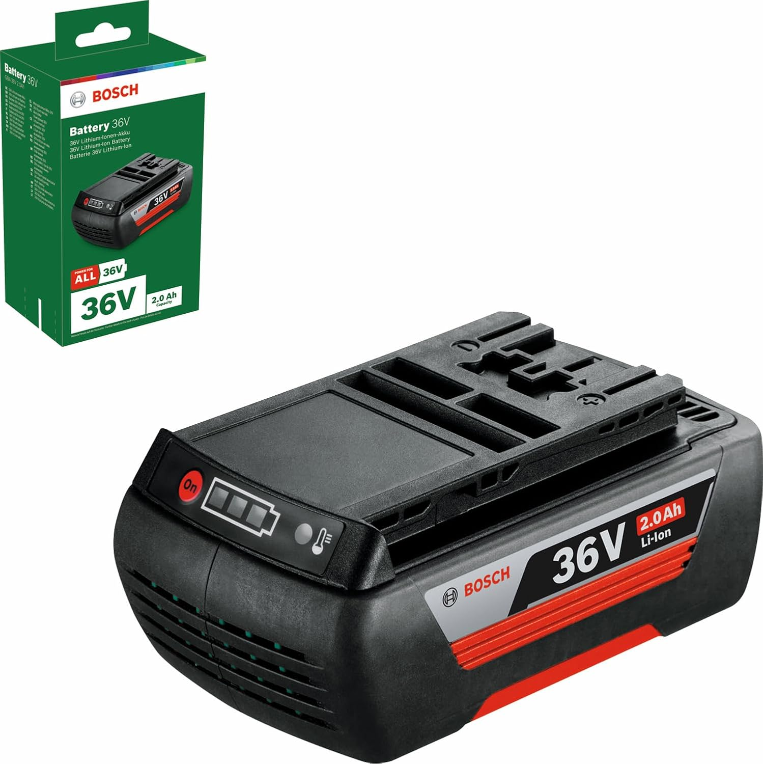 Bosch Home & Garden 36V 2.0Ah Replacement Lithium-Ion Battery Compatible with Tools from the Green DIY POWER for ALL 36V System image number 1