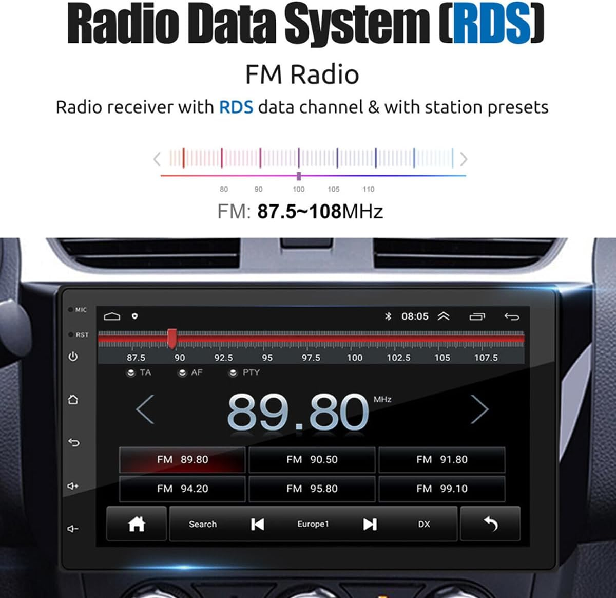 Double Din Car Stereo Compatible with Wireless & Wired Apple Carplay and Android Auto, 7 Inch Android 11 Car Radio Receivers, Bluetooth, Backup Camera, Mirror Link,Gps/Wifi/Usb, FM/RDS Radio image number 6