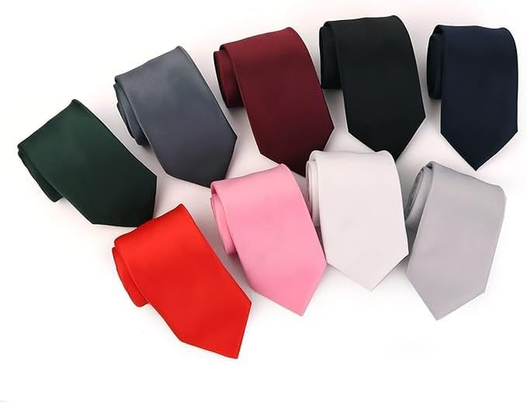 Solid Color Tie Men'S Polyester Silk High-Quality Handmade Men'S and Women'S Shirt Accessories Hand Tied Tie image number 1